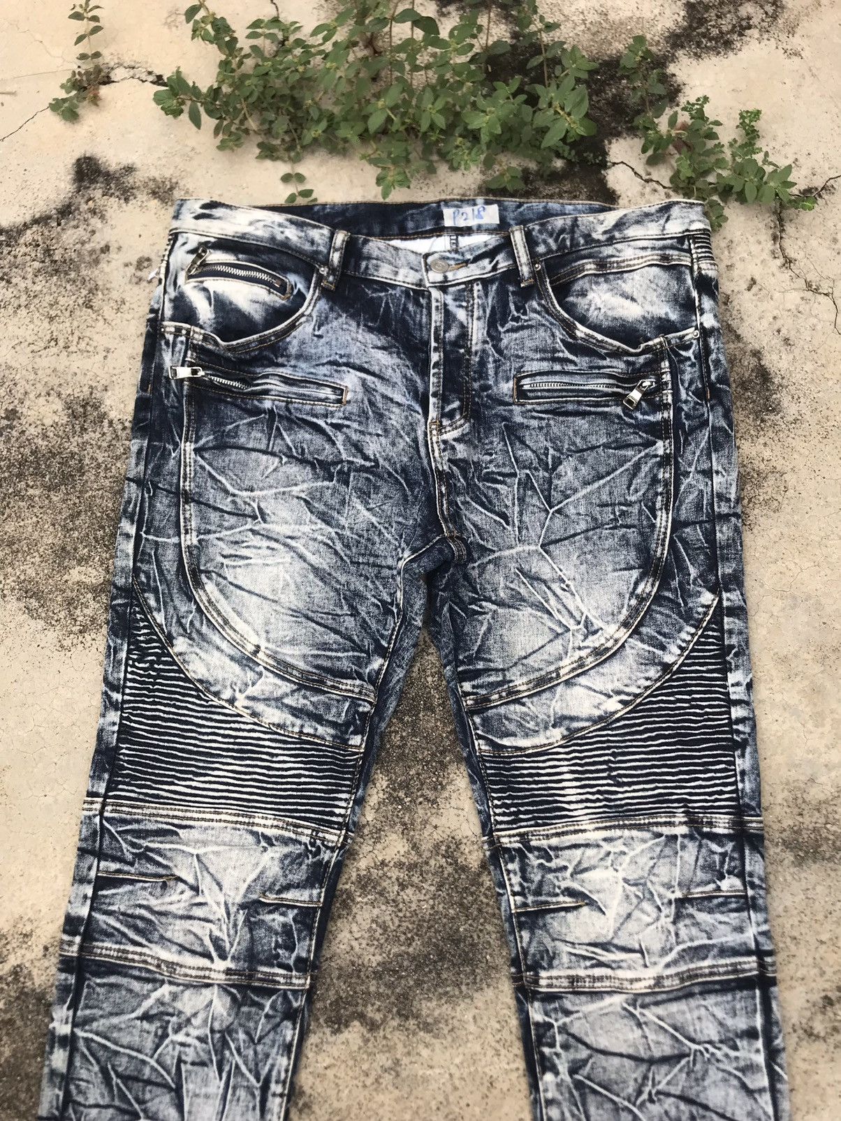 Japanese Brand Dope Acid Wash Design Rider Pant Size US 38 / EU 54 - 3 Thumbnail