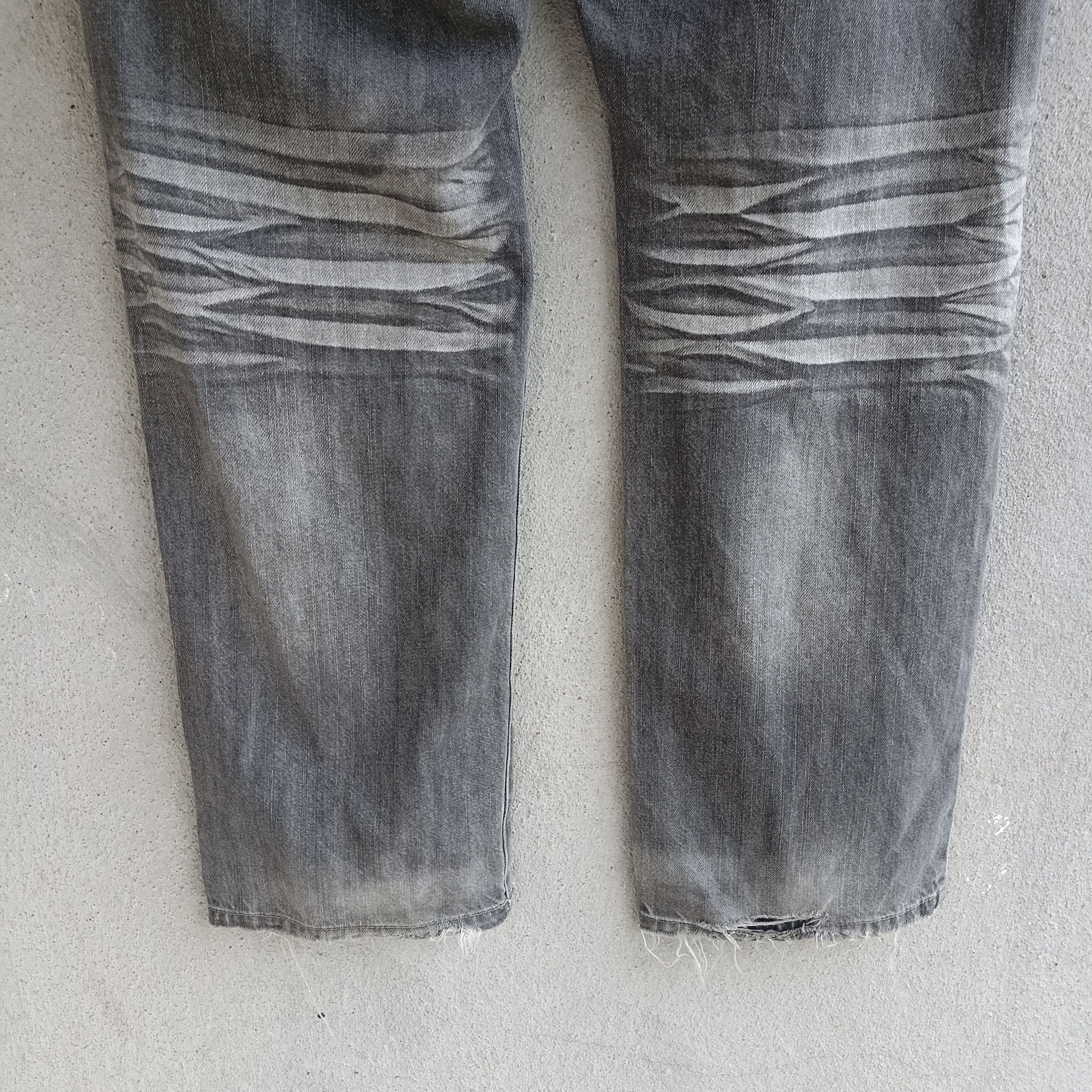 Japanese Brand Faded Amore Pure Black Jeans Pant Size US 37 - 11 Thumbnail