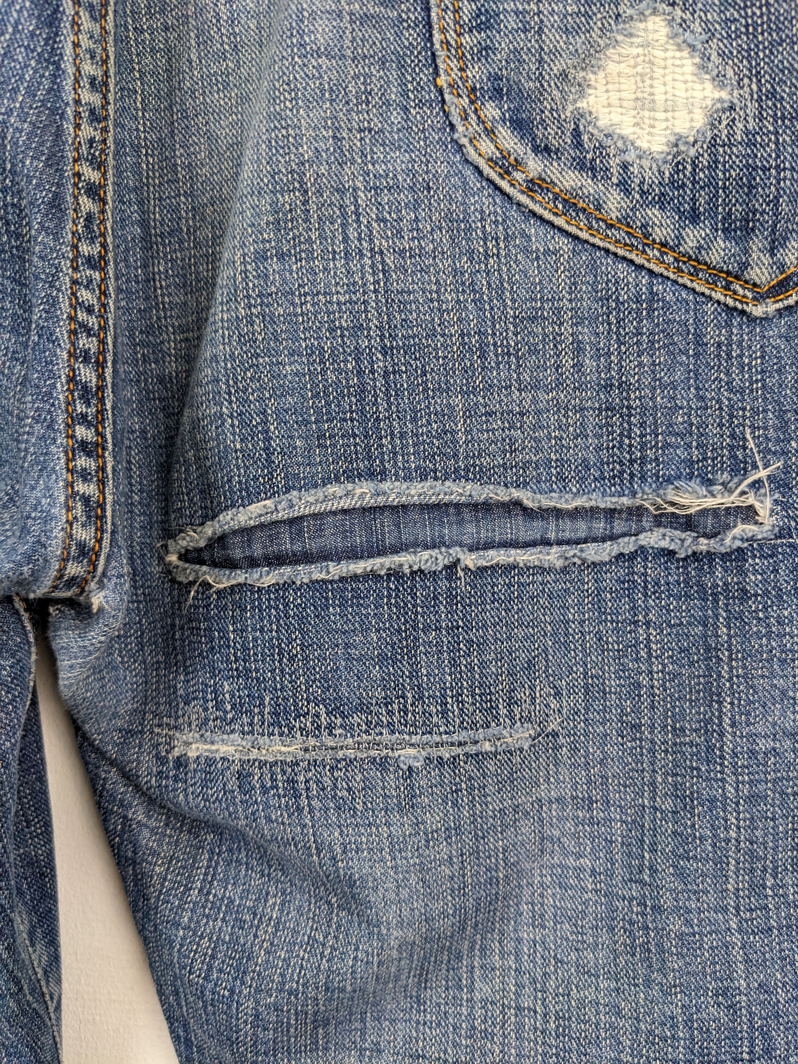 45rpm × Japanese Brand Vintage 45RPM Jeans Distressed Custom Made Size US 32 / EU 48 - 12 Thumbnail