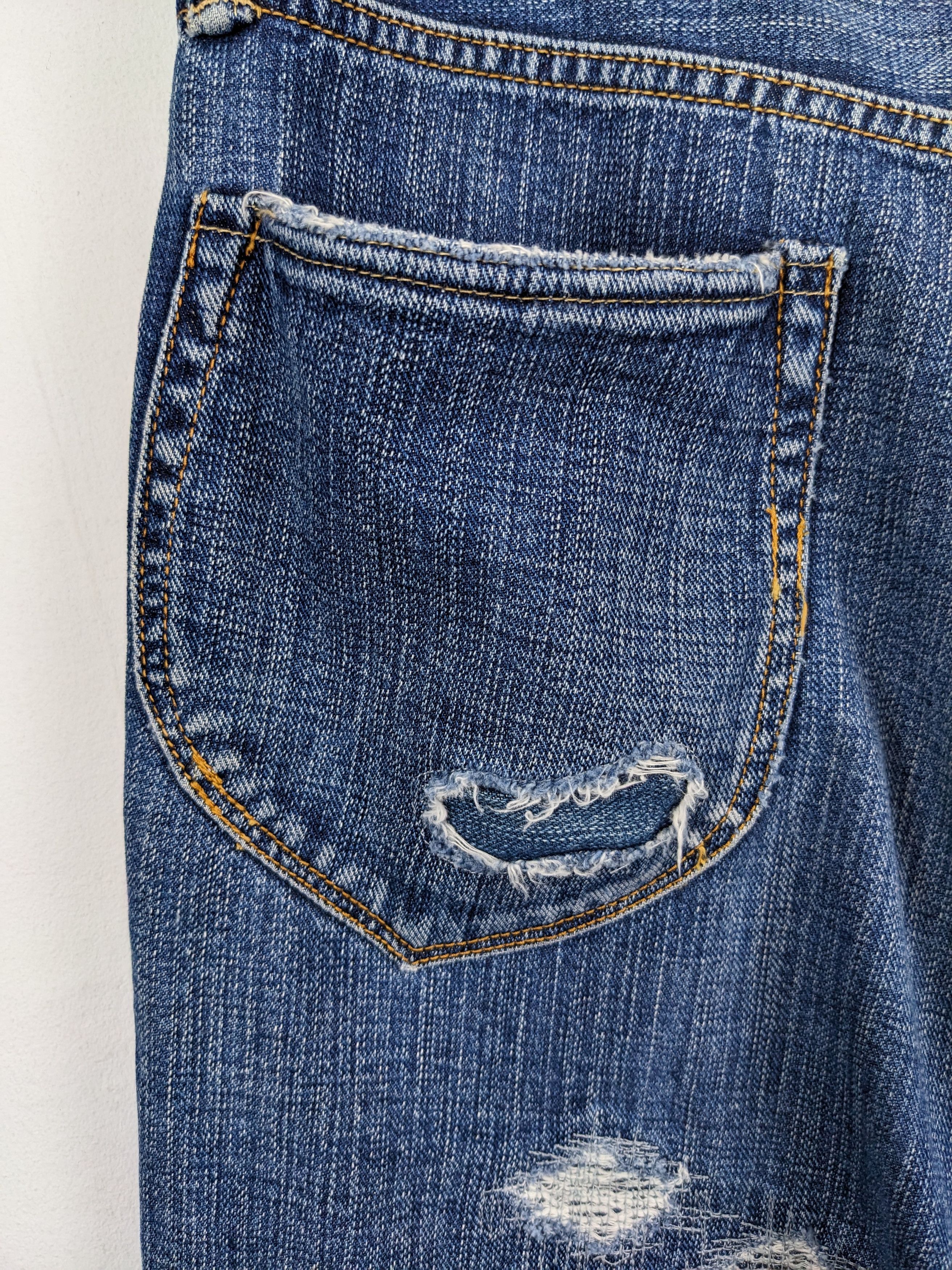45rpm × Japanese Brand Vintage 45RPM Jeans Distressed Custom Made Size US 32 / EU 48 - 13 Thumbnail