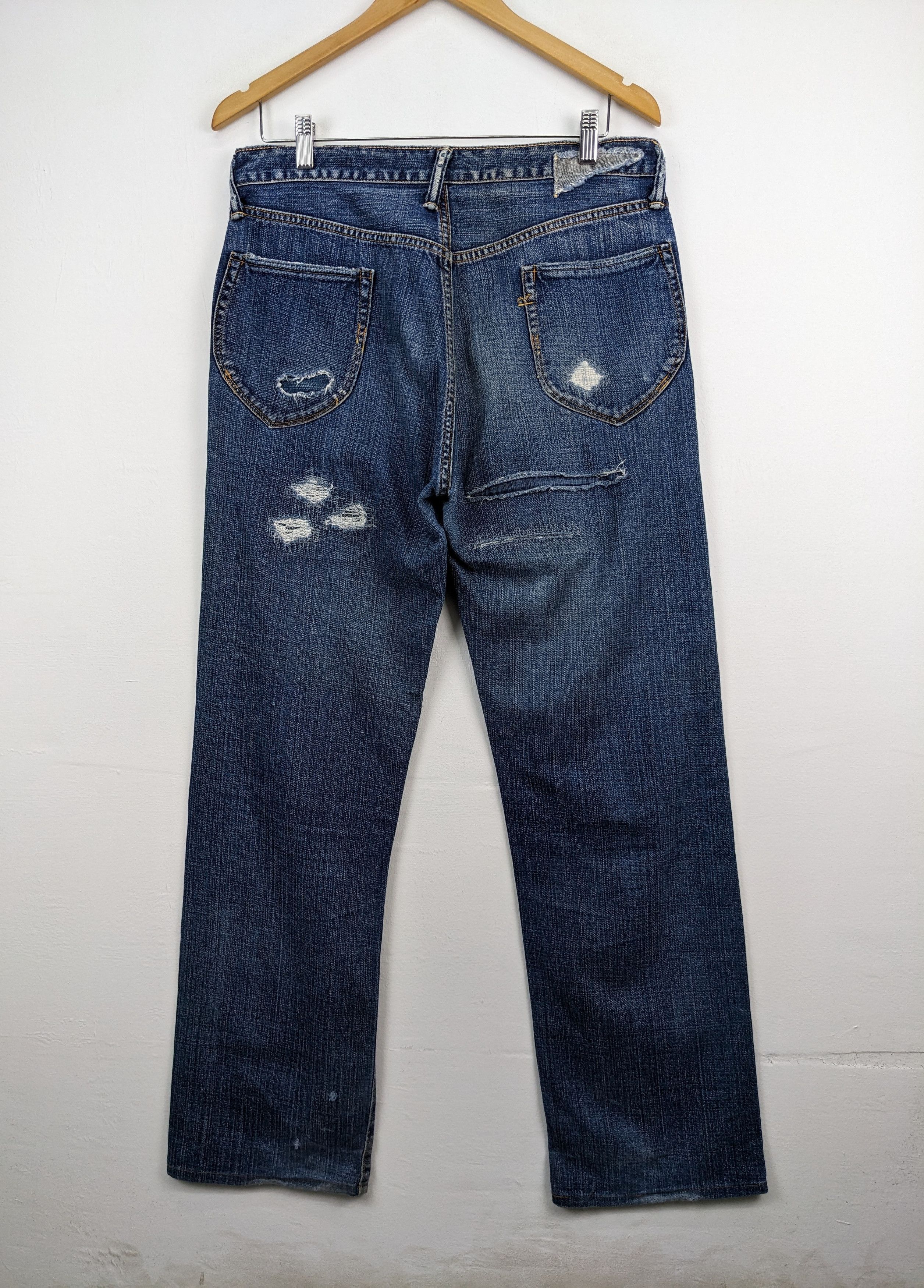 45rpm × Japanese Brand Vintage 45RPM Jeans Distressed Custom Made Size US 32 / EU 48 - 10 Thumbnail