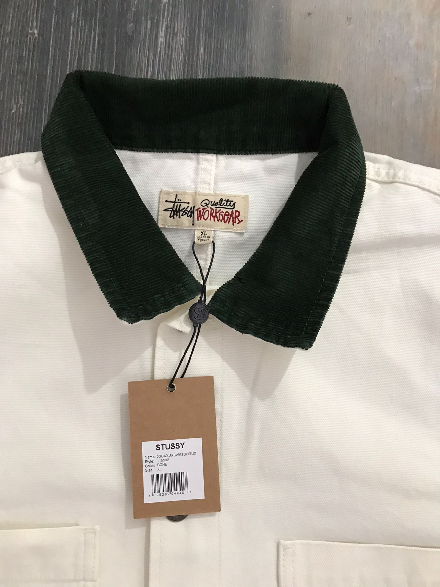 Stussy Stussy Cord Collar Canvas Chore Jacket Size US XL / EU 56 / 4 - 9 Thumbnail