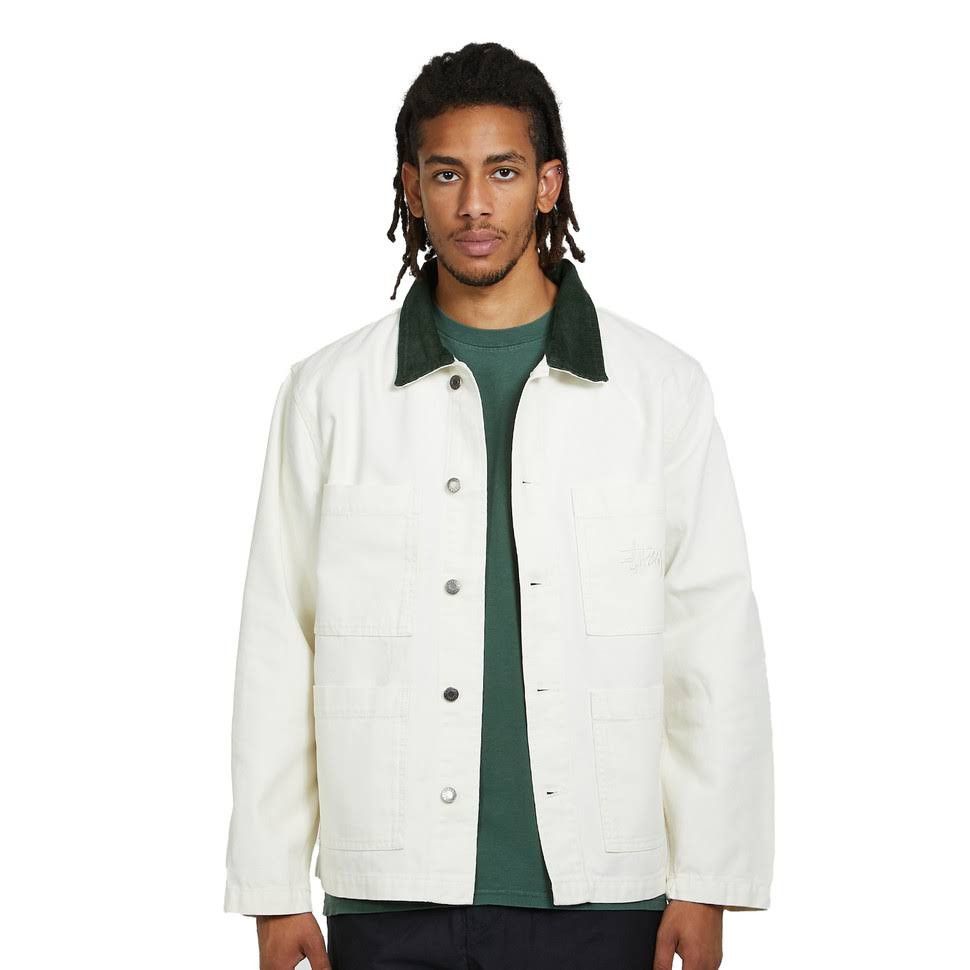 Stussy Stussy Cord Collar Canvas Chore Jacket Size US XL / EU 56 / 4 - 4 Thumbnail