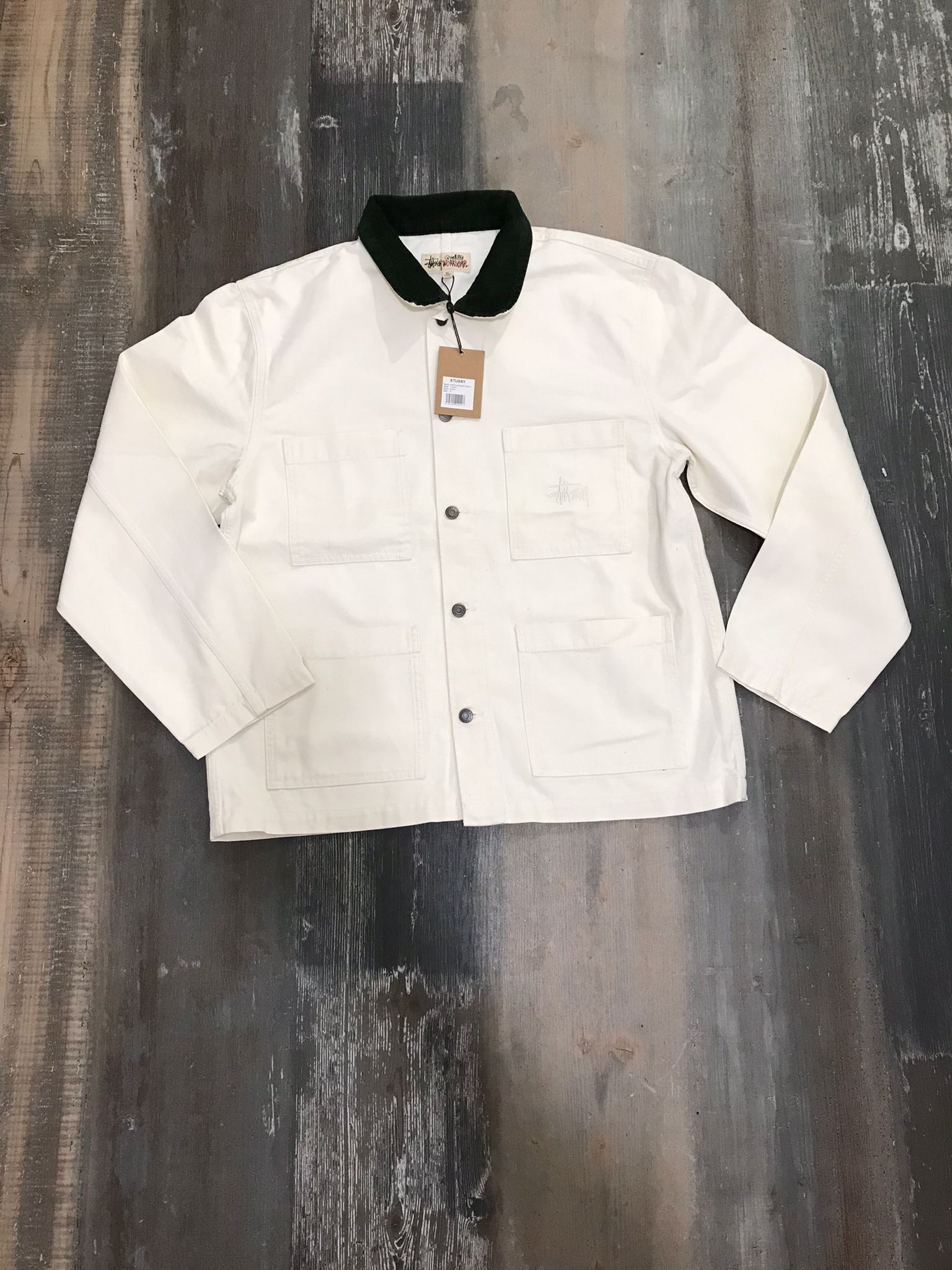 Stussy Stussy Cord Collar Canvas Chore Jacket Size US XL / EU 56 / 4 - 8 Thumbnail