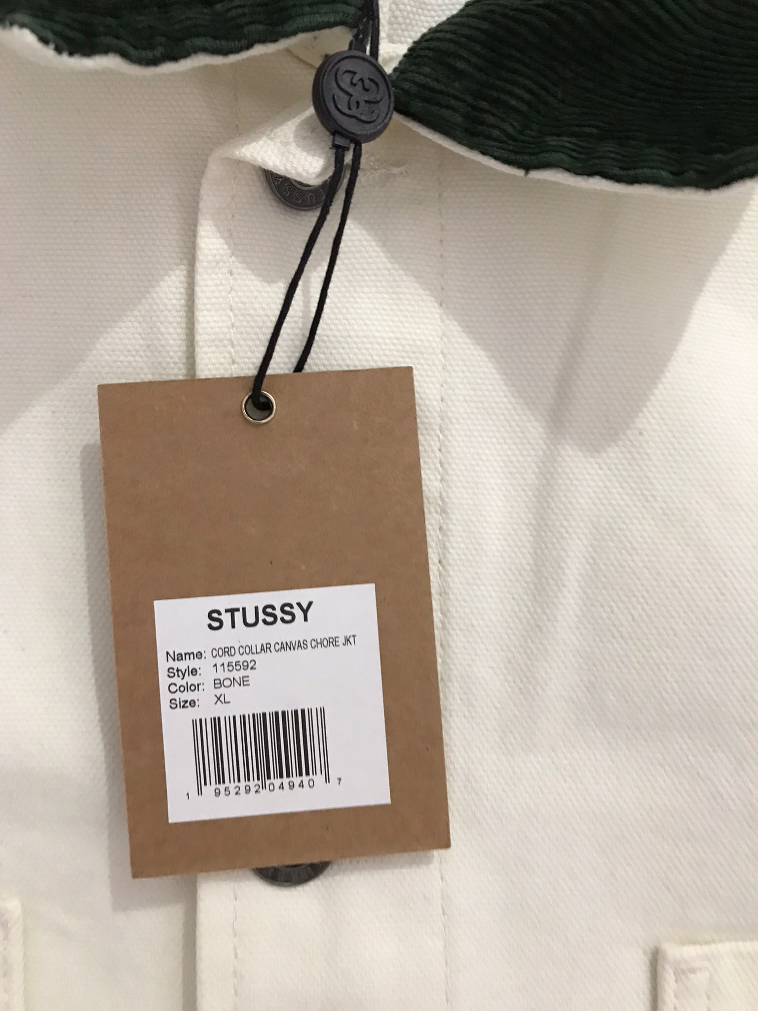 Stussy Stussy Cord Collar Canvas Chore Jacket Size US XL / EU 56 / 4 - 10 Thumbnail