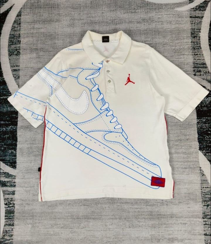 Jordan Brand × Nike × Vintage Vintage 90s Nike Air Jordan Size US XL / EU 56 / 4 - 1 Thumbnail