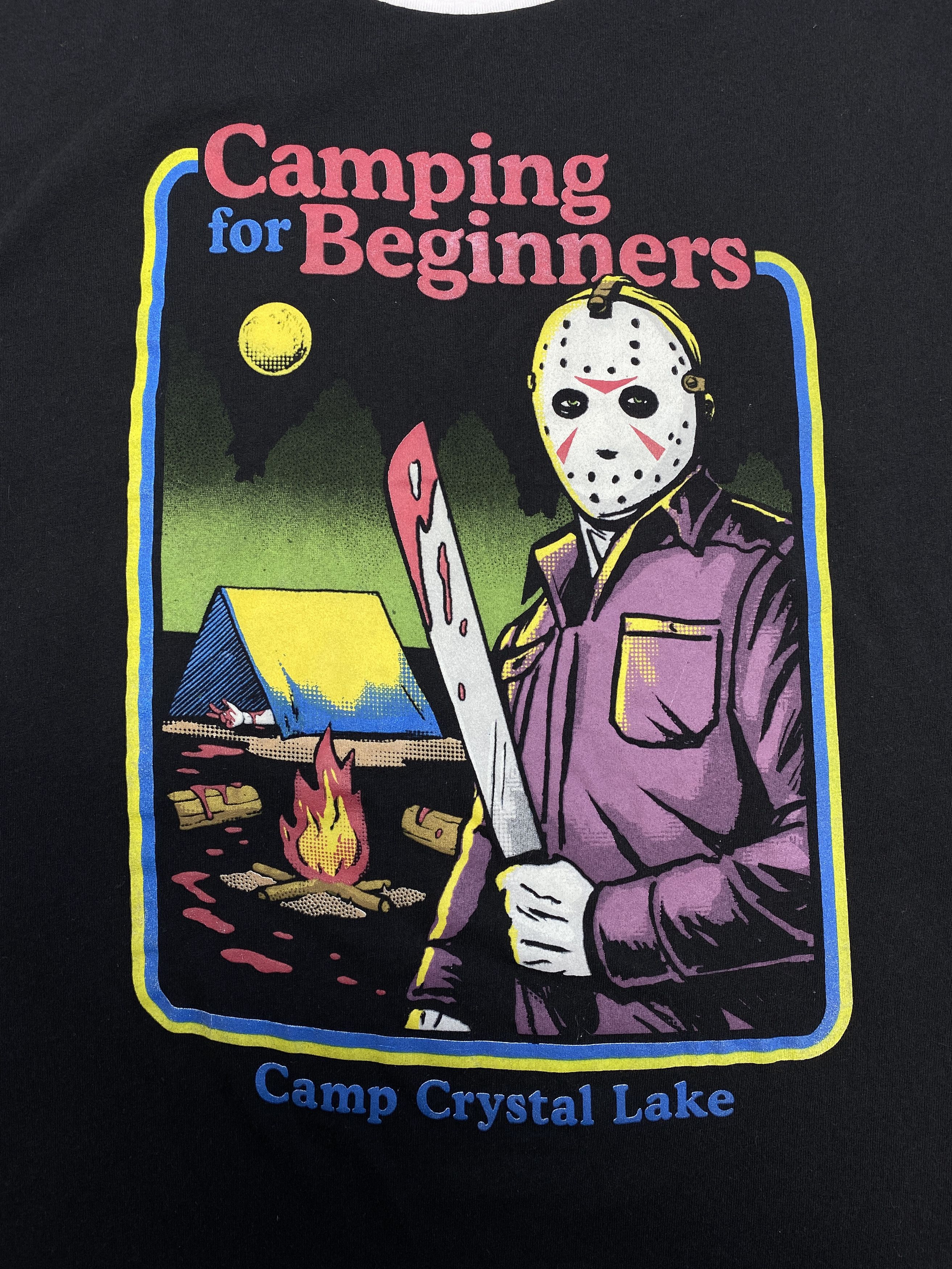 Expert Horror × Vintage Official Friday The 13th Camping for Beginers T-Shirt Tee Size US XL / EU 56 / 4 - 2 Thumbnail