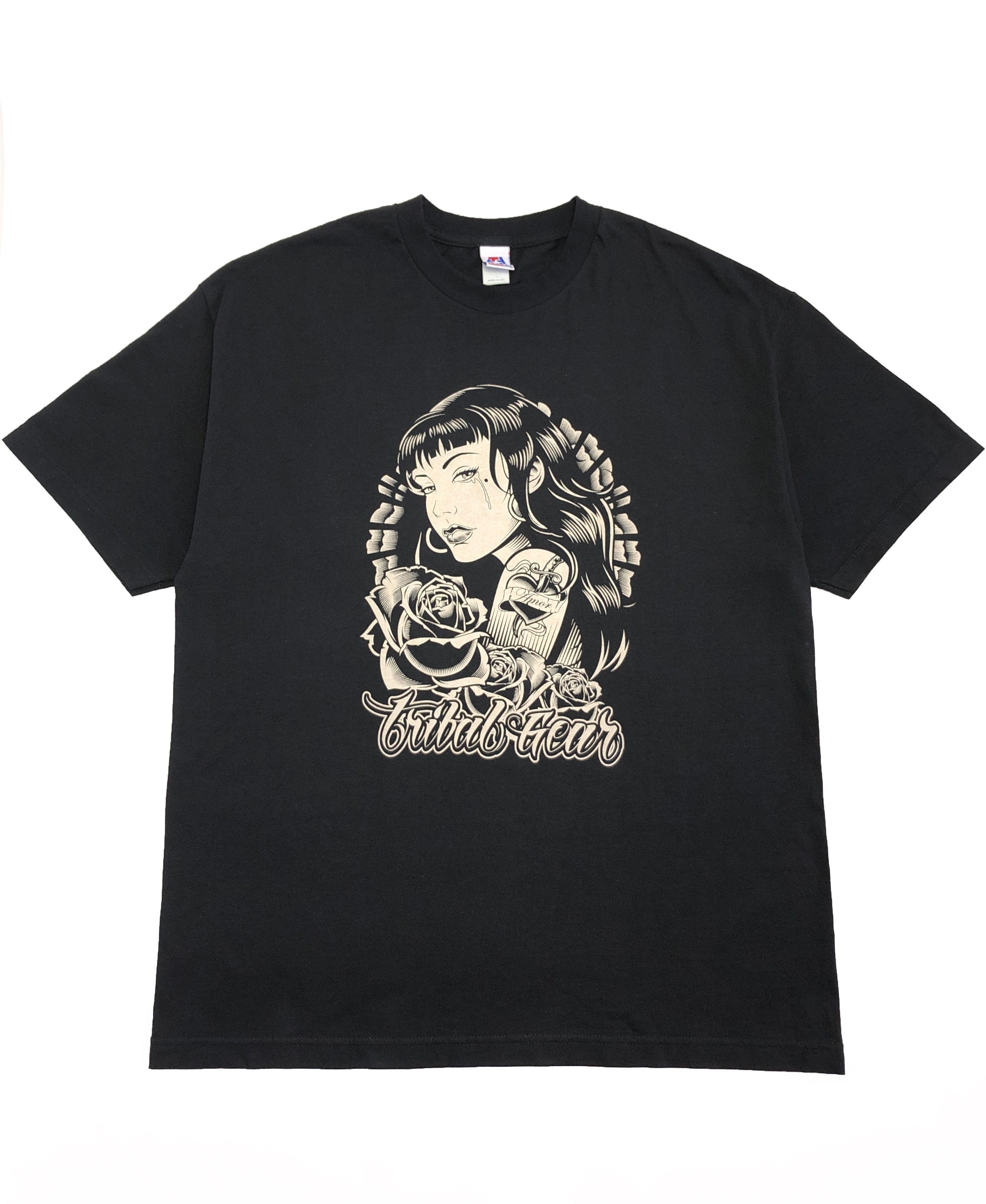 Tribal Streetwear × Vintage Tribal Gear Vintage Amor Tattoo Graffiti Girl T Shirt Size US XL / EU 56 / 4 - 1 Thumbnail