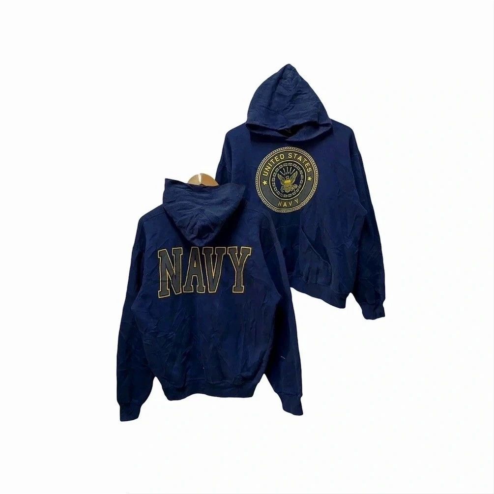 Japanese Brand × Vintage VINTAGE UNITED STATE NAVY HOODIE SWEATSHIRT Size US M / EU 48-50 / 2 - 1 Thumbnail