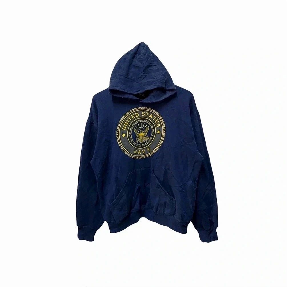 Japanese Brand × Vintage VINTAGE UNITED STATE NAVY HOODIE SWEATSHIRT Size US M / EU 48-50 / 2 - 2 Thumbnail