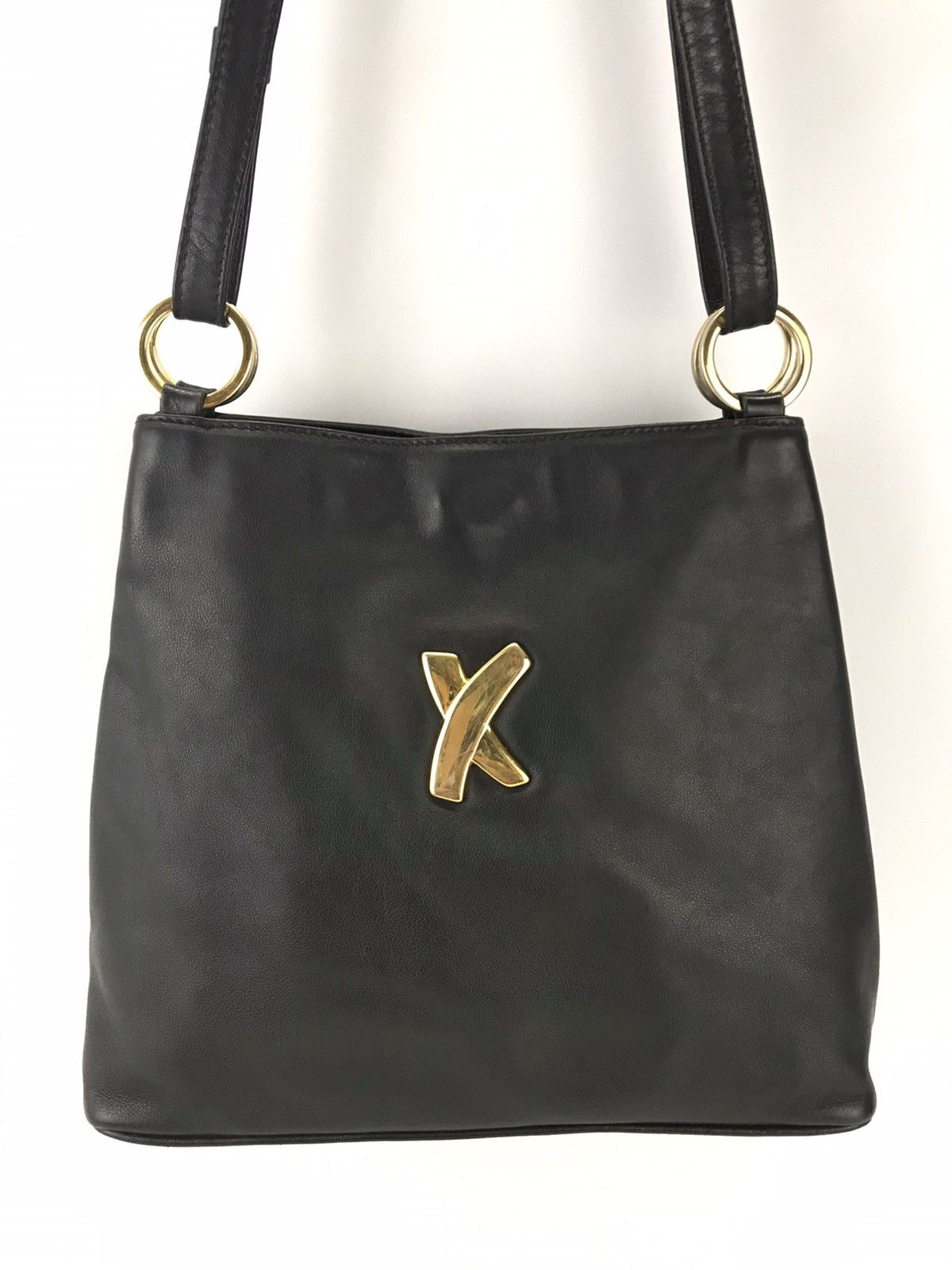 Paloma Picasso ❌Last Drop❌ Auth Paloma Picasso Black Leather Shoulderbag Size ONE SIZE - 2 Thumbnail