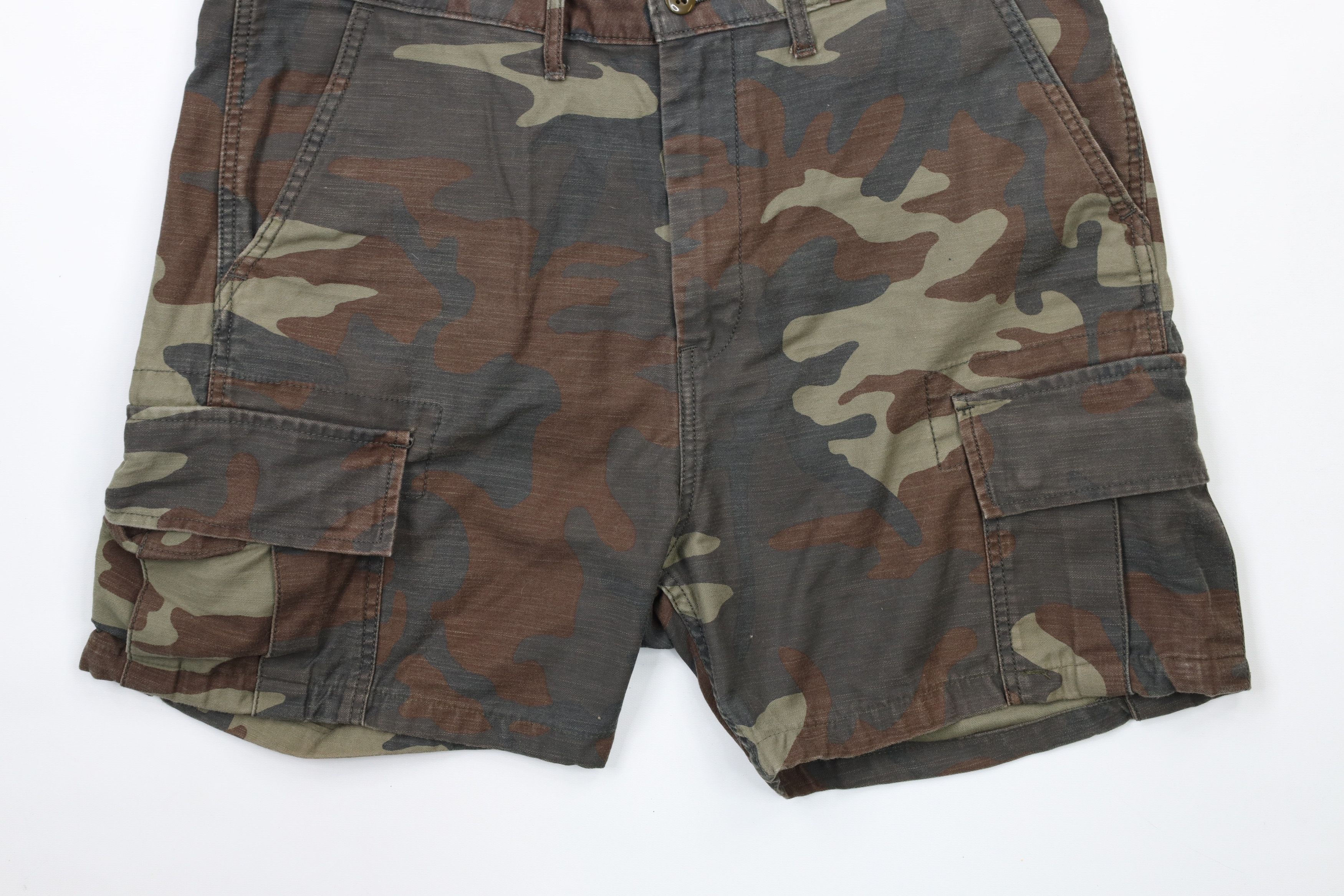 Levi's × Vintage Vintage Levis Custom Hemmed Knee Camouflage Cargo Shorts Size US 34 / EU 50 - 3 Thumbnail