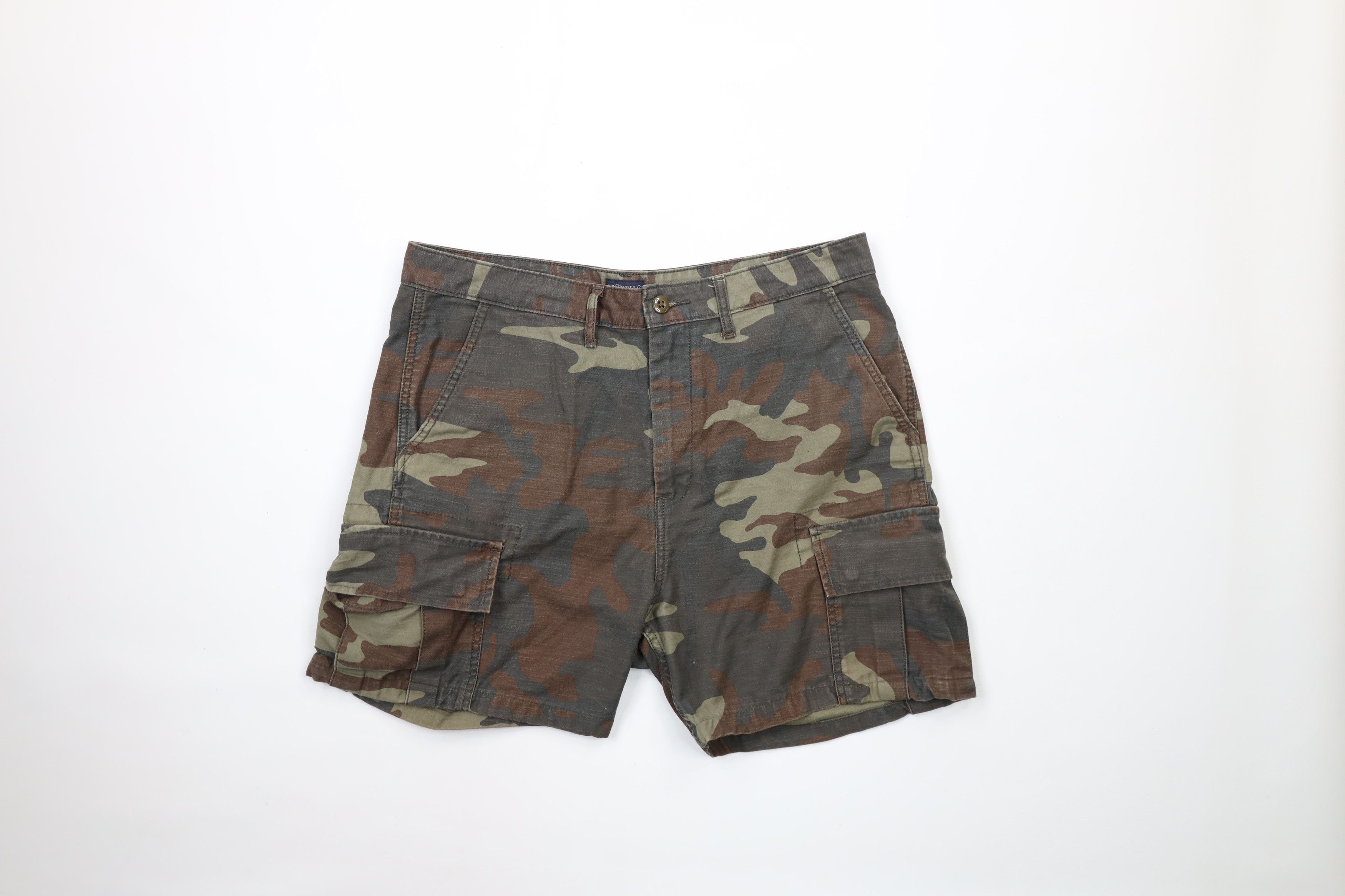 Levi's × Vintage Vintage Levis Custom Hemmed Knee Camouflage Cargo Shorts Size US 34 / EU 50 - 1 Thumbnail