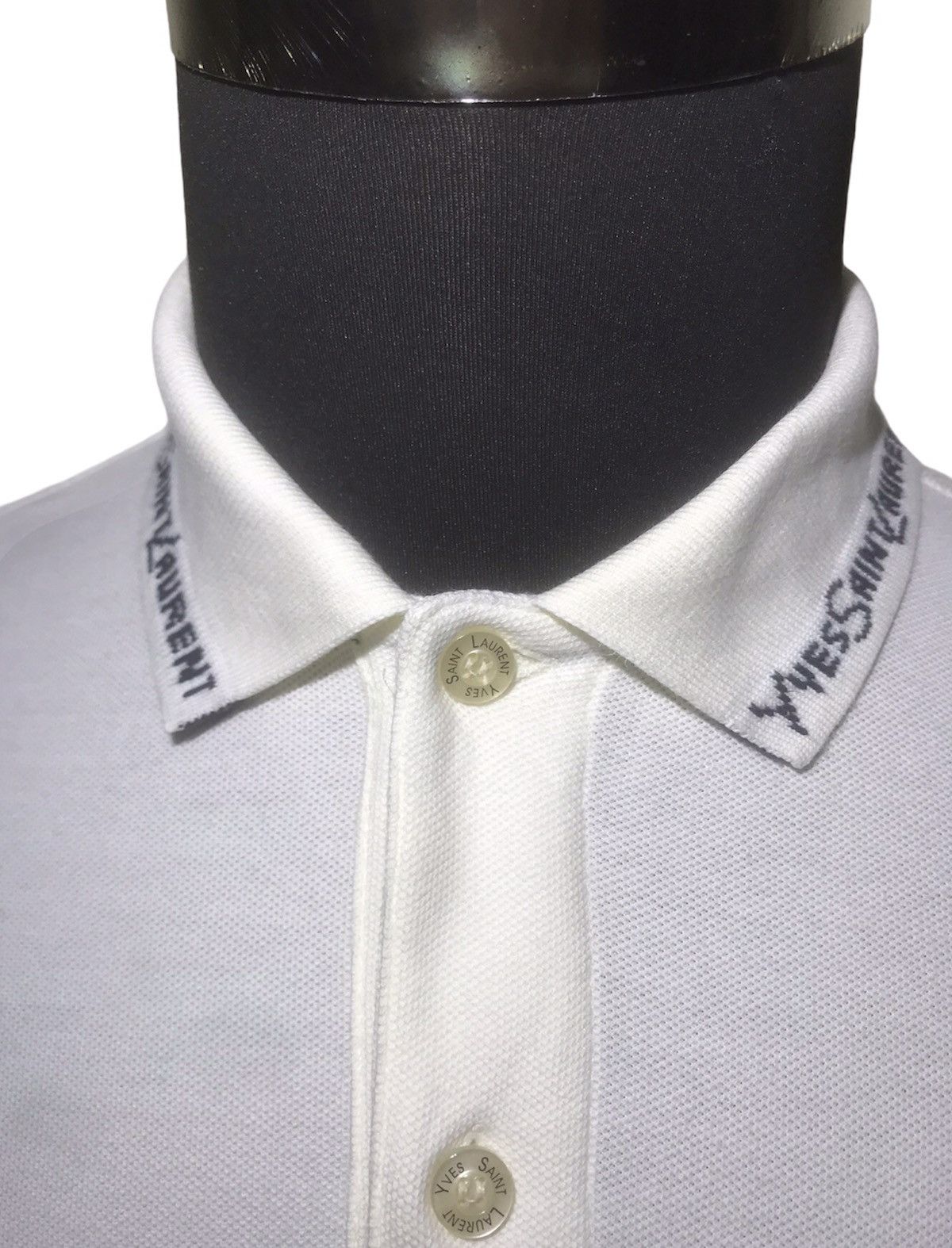 Designer Yves Saint Laurent Collar Spellout Embroidery Wording Shirt Size US M / EU 48-50 / 2 - 8 Thumbnail