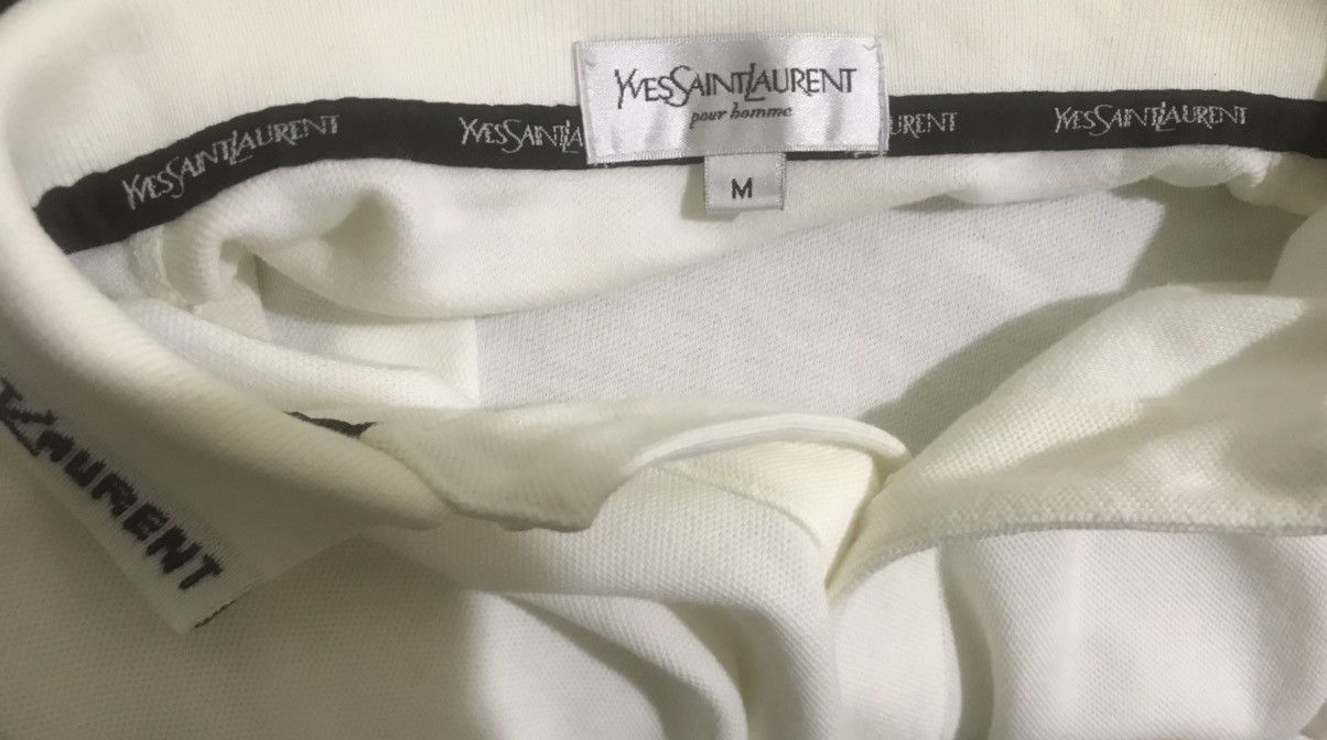 Designer Yves Saint Laurent Collar Spellout Embroidery Wording Shirt Size US M / EU 48-50 / 2 - 13 Thumbnail