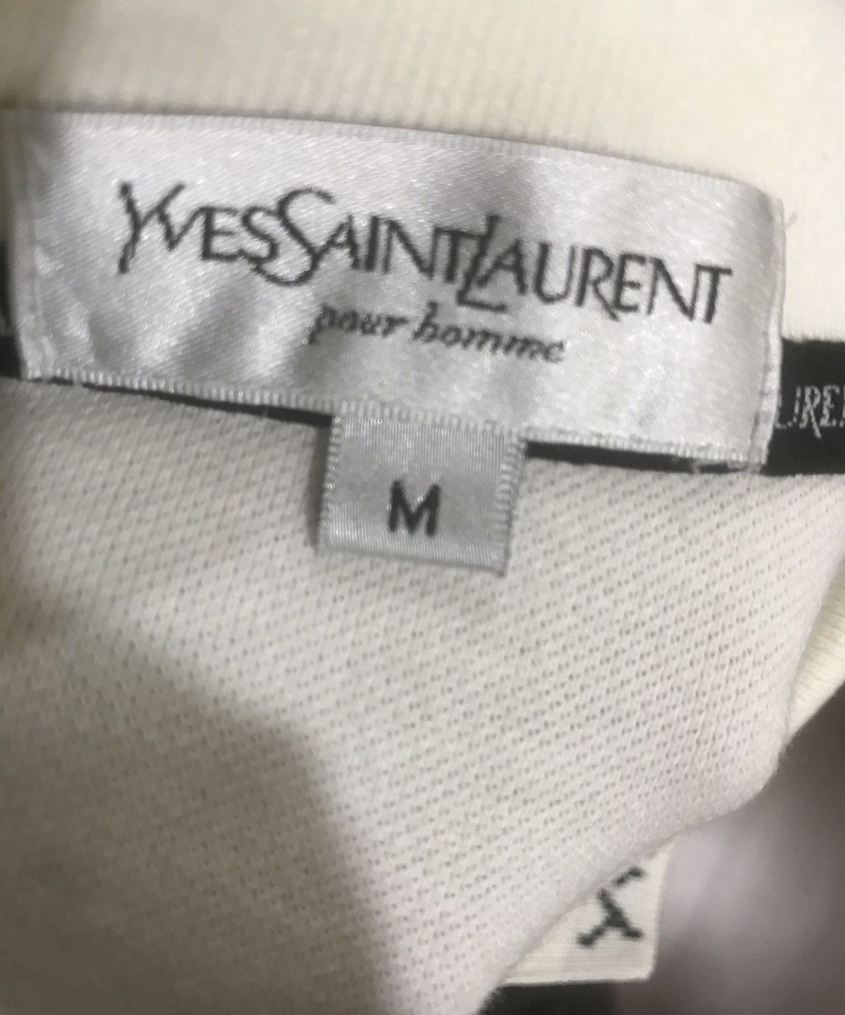 Designer Yves Saint Laurent Collar Spellout Embroidery Wording Shirt Size US M / EU 48-50 / 2 - 12 Thumbnail
