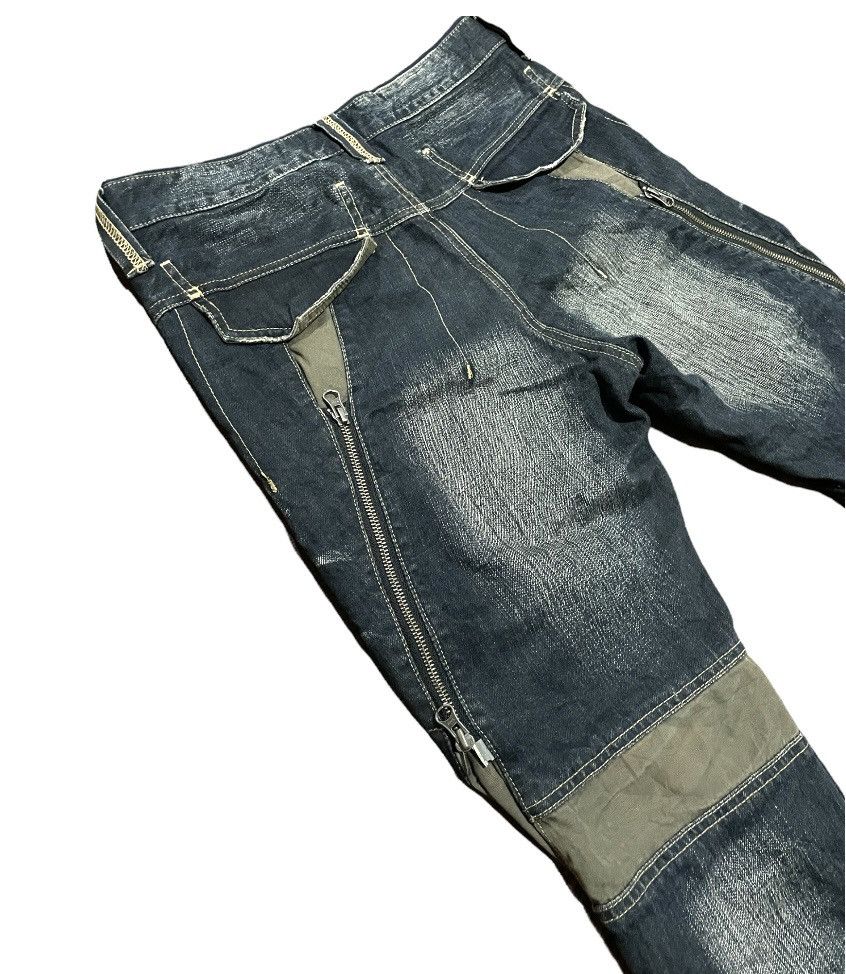Japanese Brand PPFM Punk Seditionaries Zipper Stone Wash Jeans Size US 34 / EU 50 - 13 Thumbnail