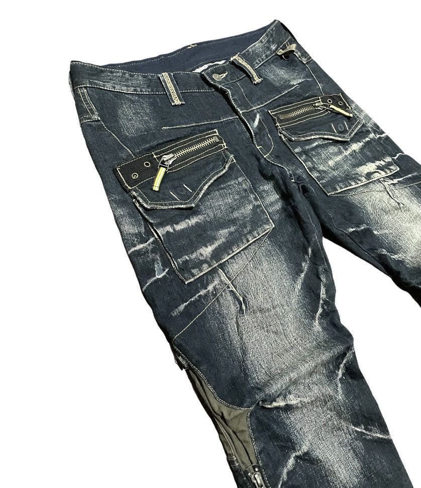 Japanese Brand PPFM Punk Seditionaries Zipper Stone Wash Jeans Size US 34 / EU 50 - 3 Thumbnail