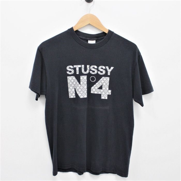 Stussy Vintage Stussy N4 Tee Shirt Monogram Black Men's Size Medium ...