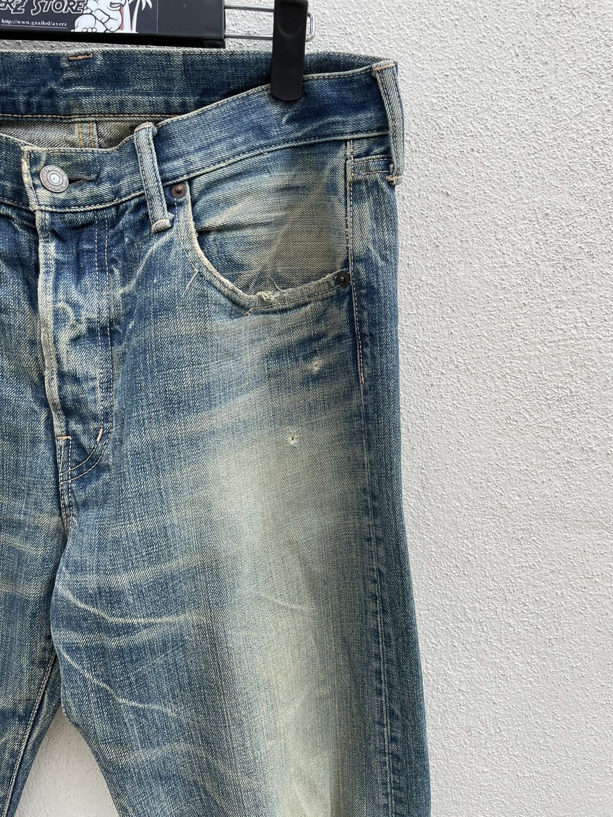 Japanese Brand × Spellbound SPELLBOUND Made in Japan Faded Rips Distressed Denim Jeans Size US 32 / EU 48 - 3 Thumbnail