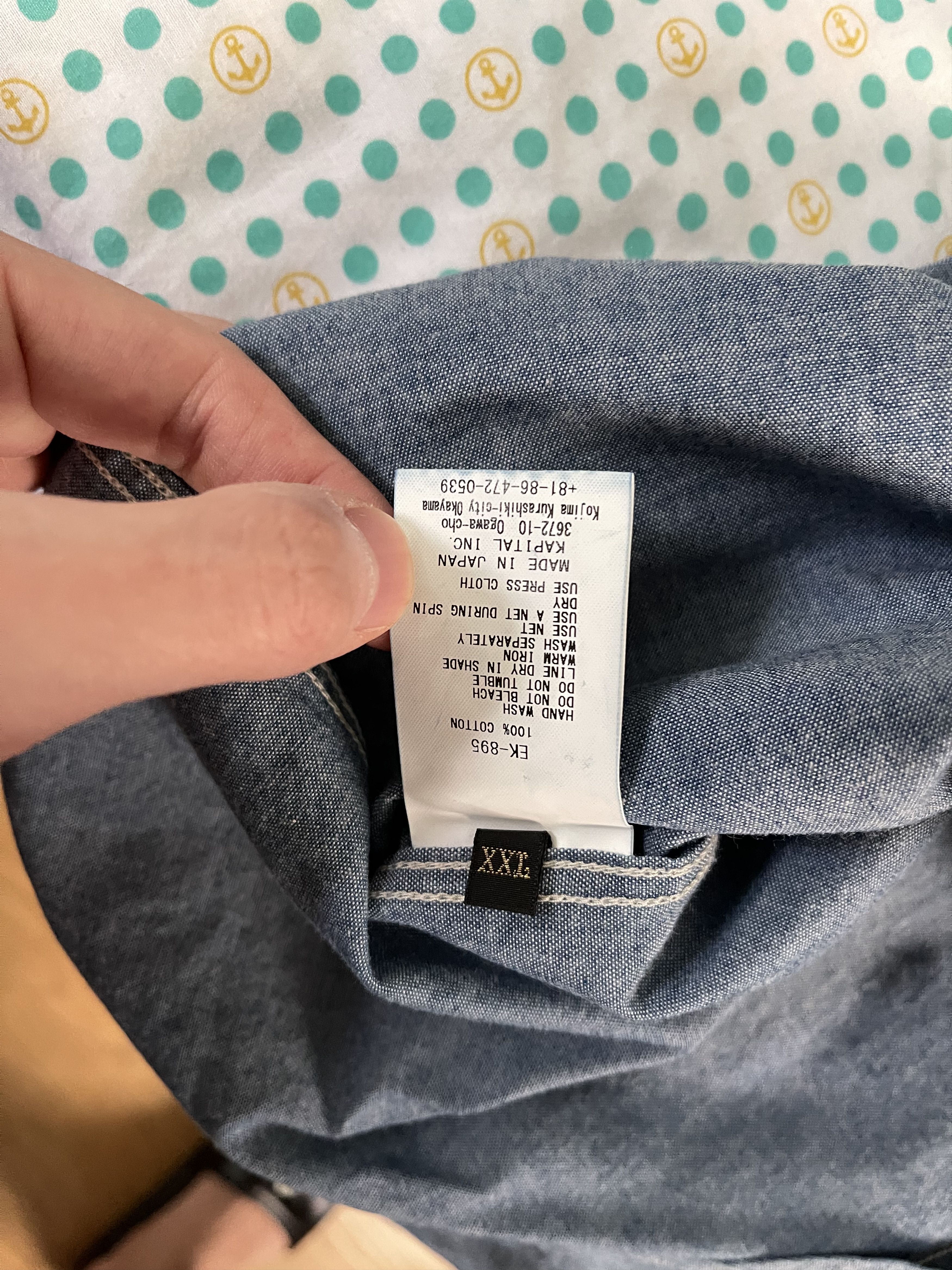 Kapital Kapital Chambray Smile Embroidery Work Shirt Size US L / EU 52-54 / 3 - 7 Thumbnail