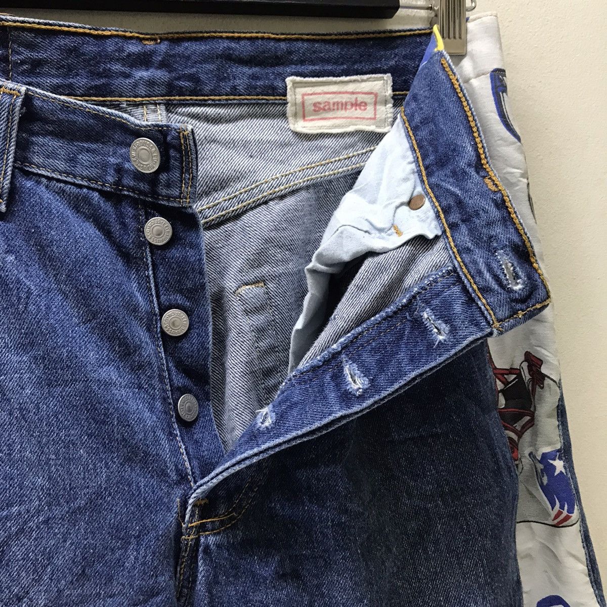 Levi's SAMPLE Vintage Levis 501 Needles Rebuild Jeans Size US 32 / EU 48 - 1 Thumbnail