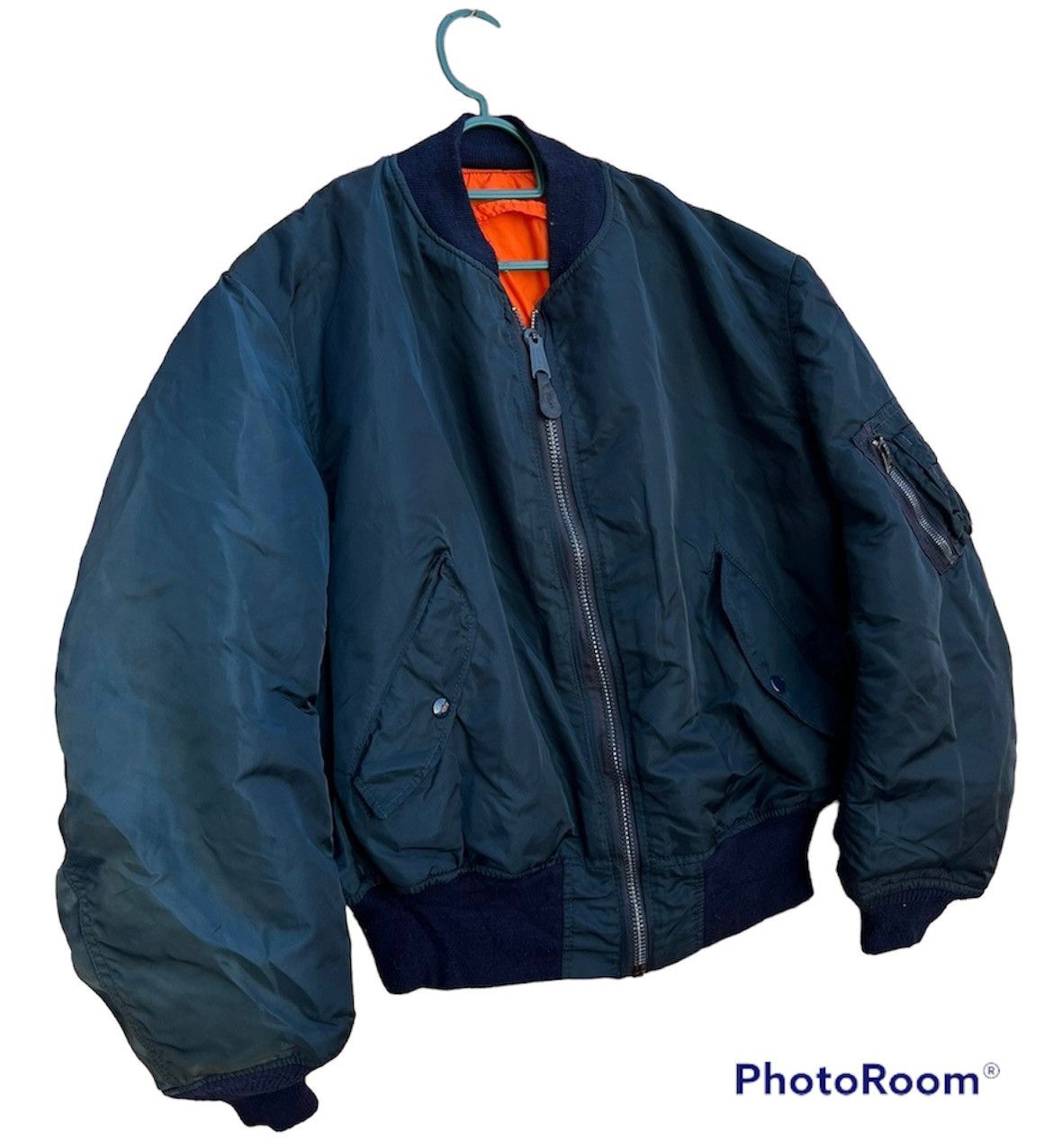 Alpha Industries (A94). VINTAGE ALPHA INDUSTRIES RIVERSILBLE BOMBER JACKET Size US M / EU 48-50 / 2 - 3 Thumbnail