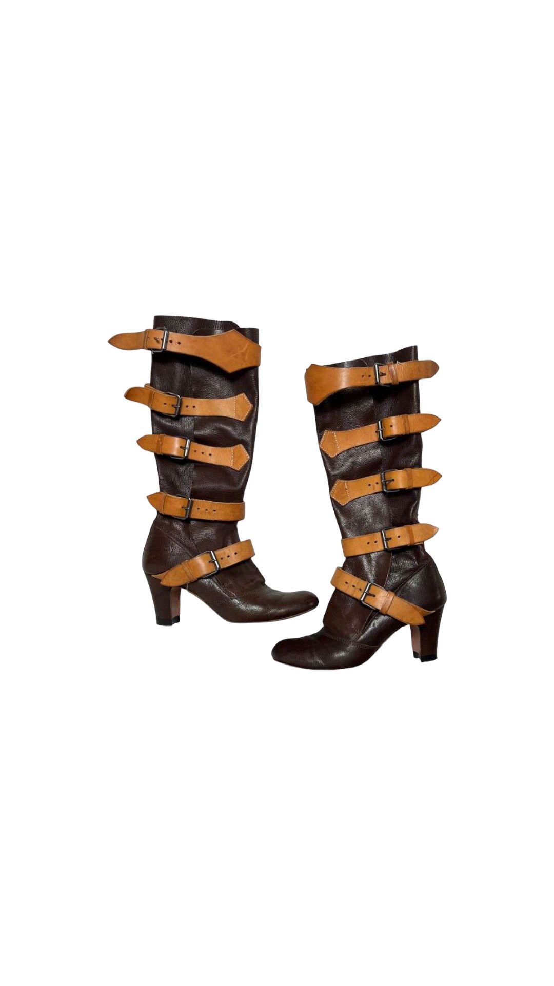 image of Vintage Pirate Boots in Brown, Women's (Size 8)