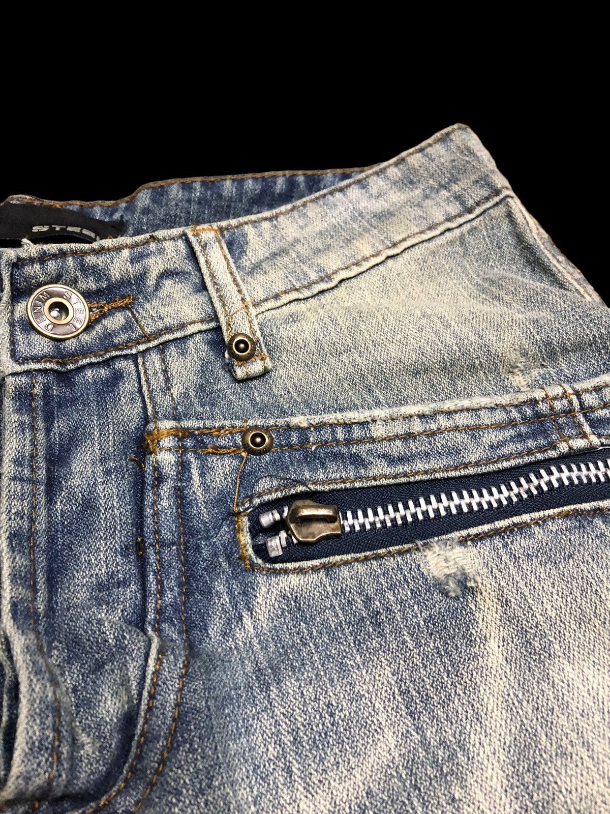 Other RECONSTRUCTED DENIM BY STEEL JEANS Size US 30 / EU 46 - 7 Thumbnail