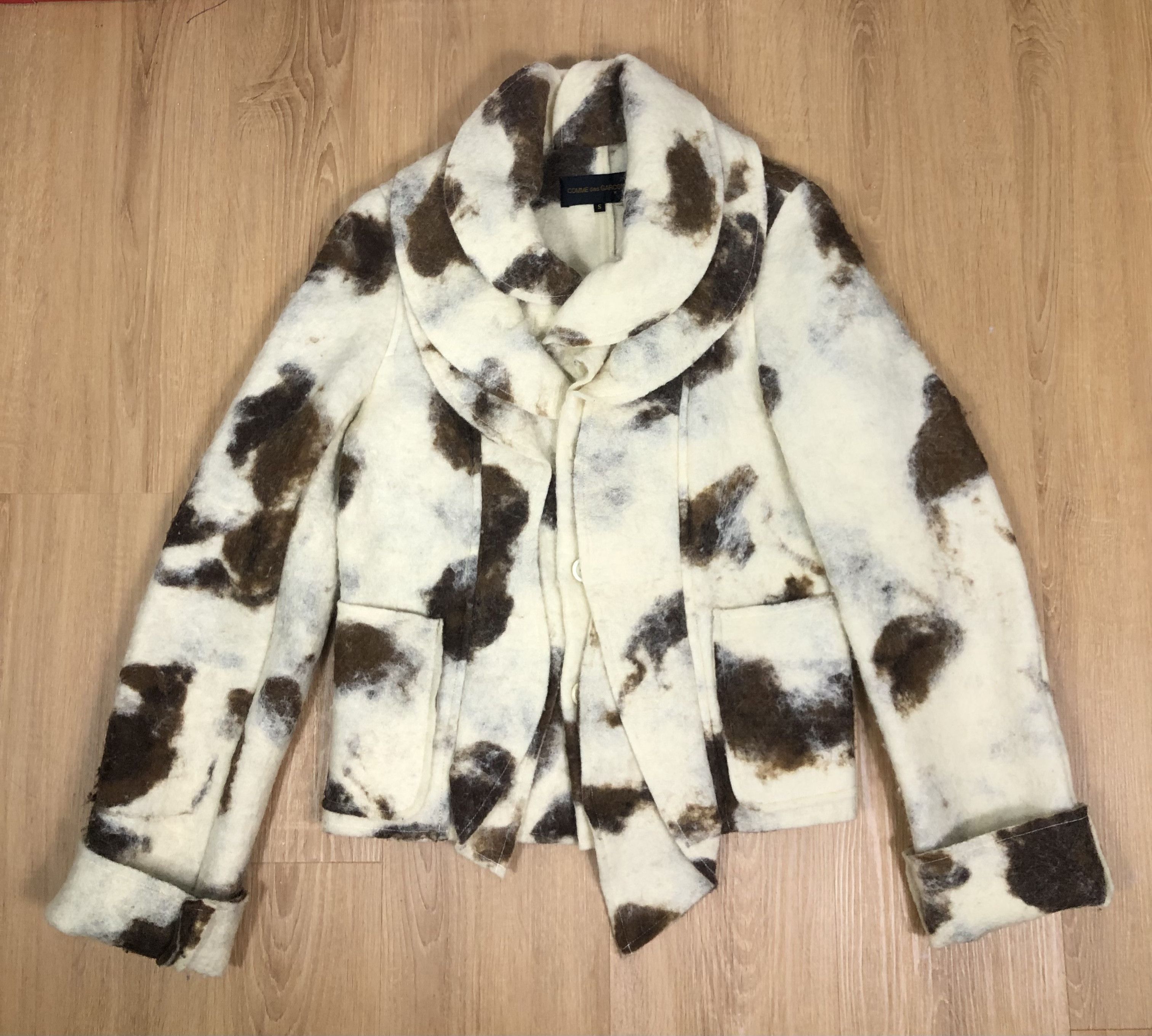 Comme des Garcons HOLYGRAIL🔥CDG FW1995 “SWEETER THAN SWEET” RUNWAY WOOL COAT Size S / US 4 / IT 40 - 20 Thumbnail