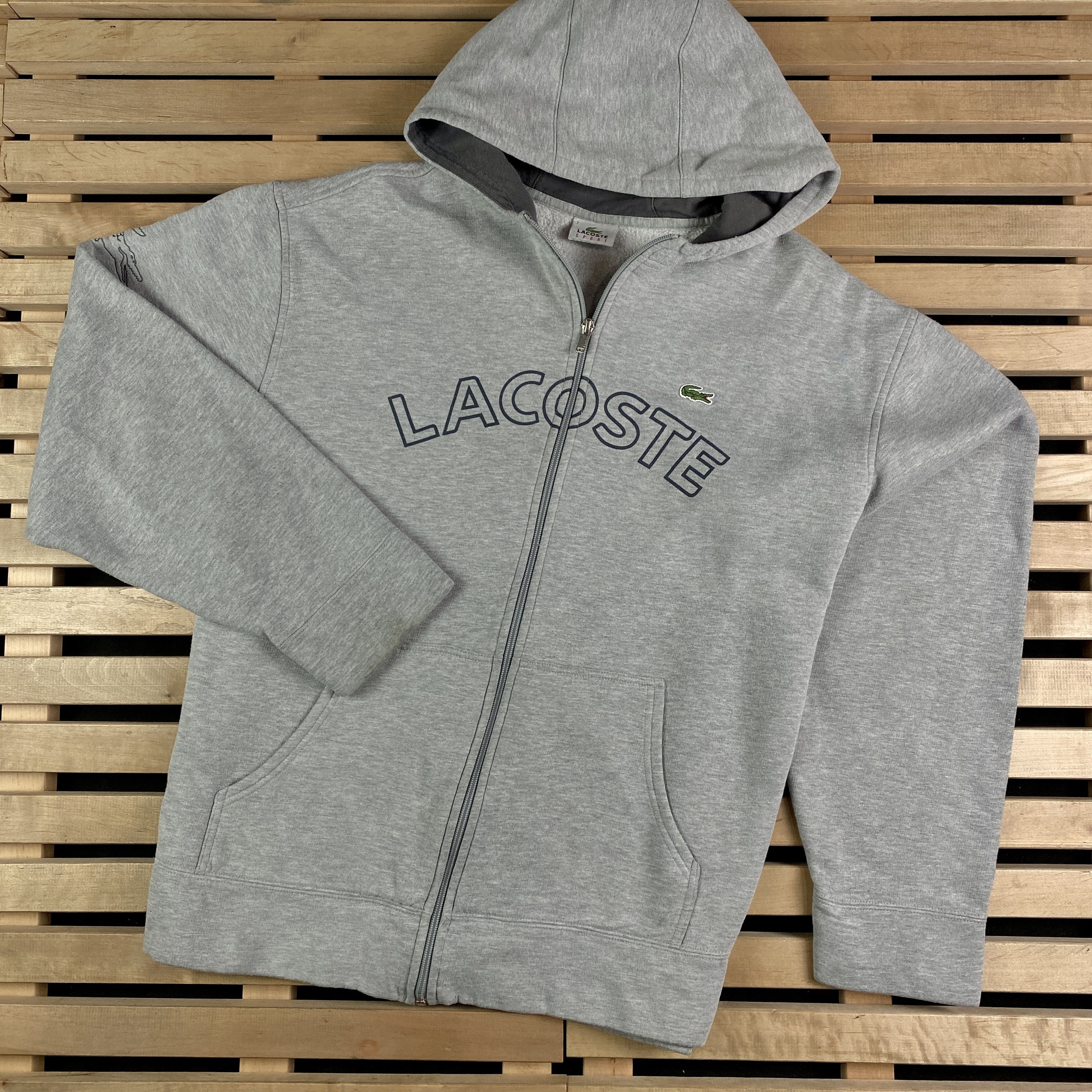 Lacoste × Vintage Mens Hoodies Full Zip Lacoste Big Print Vintage Size XXL Size US XXL / EU 58 / 5 - 1 Thumbnail