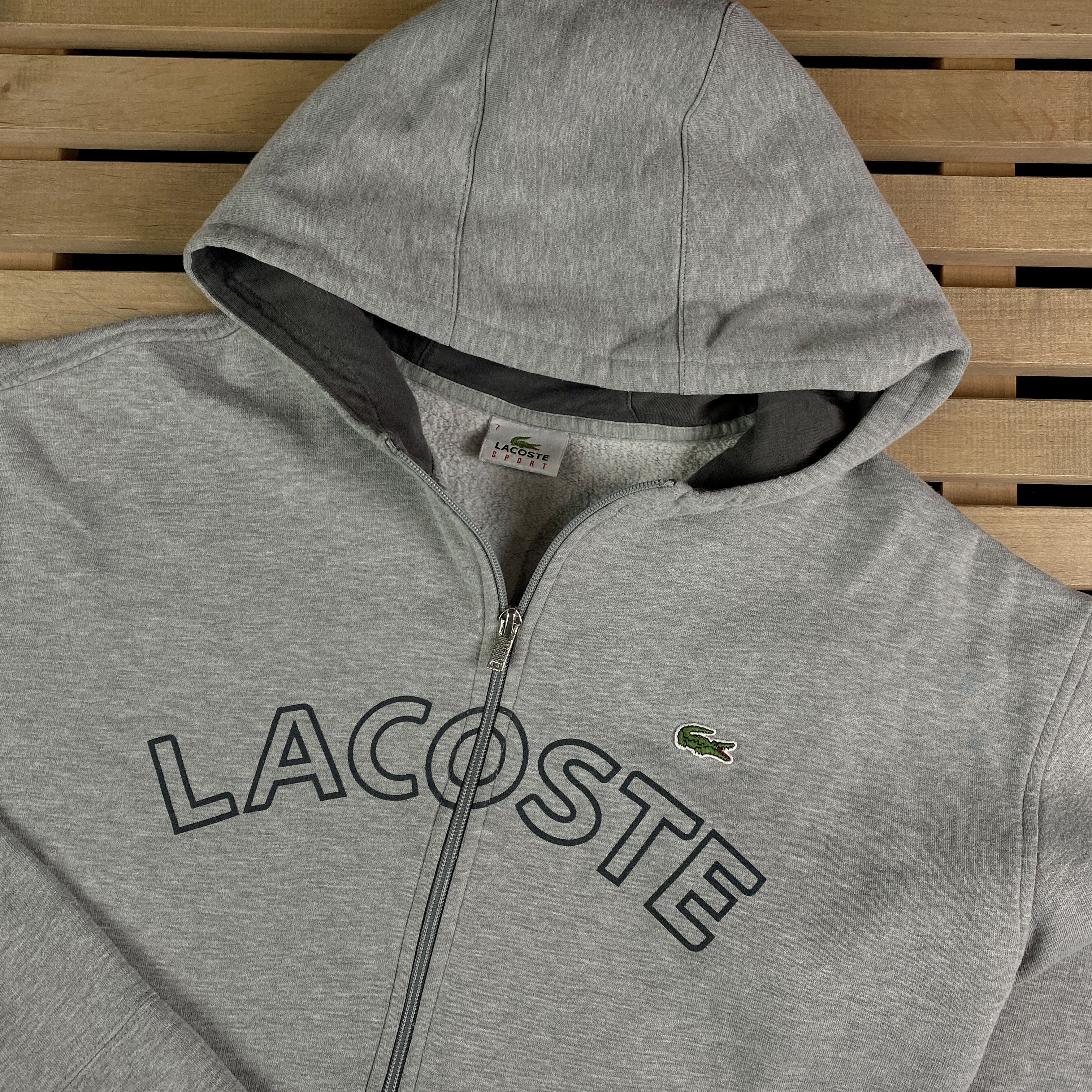 Lacoste × Vintage Mens Hoodies Full Zip Lacoste Big Print Vintage Size XXL Size US XXL / EU 58 / 5 - 2 Thumbnail