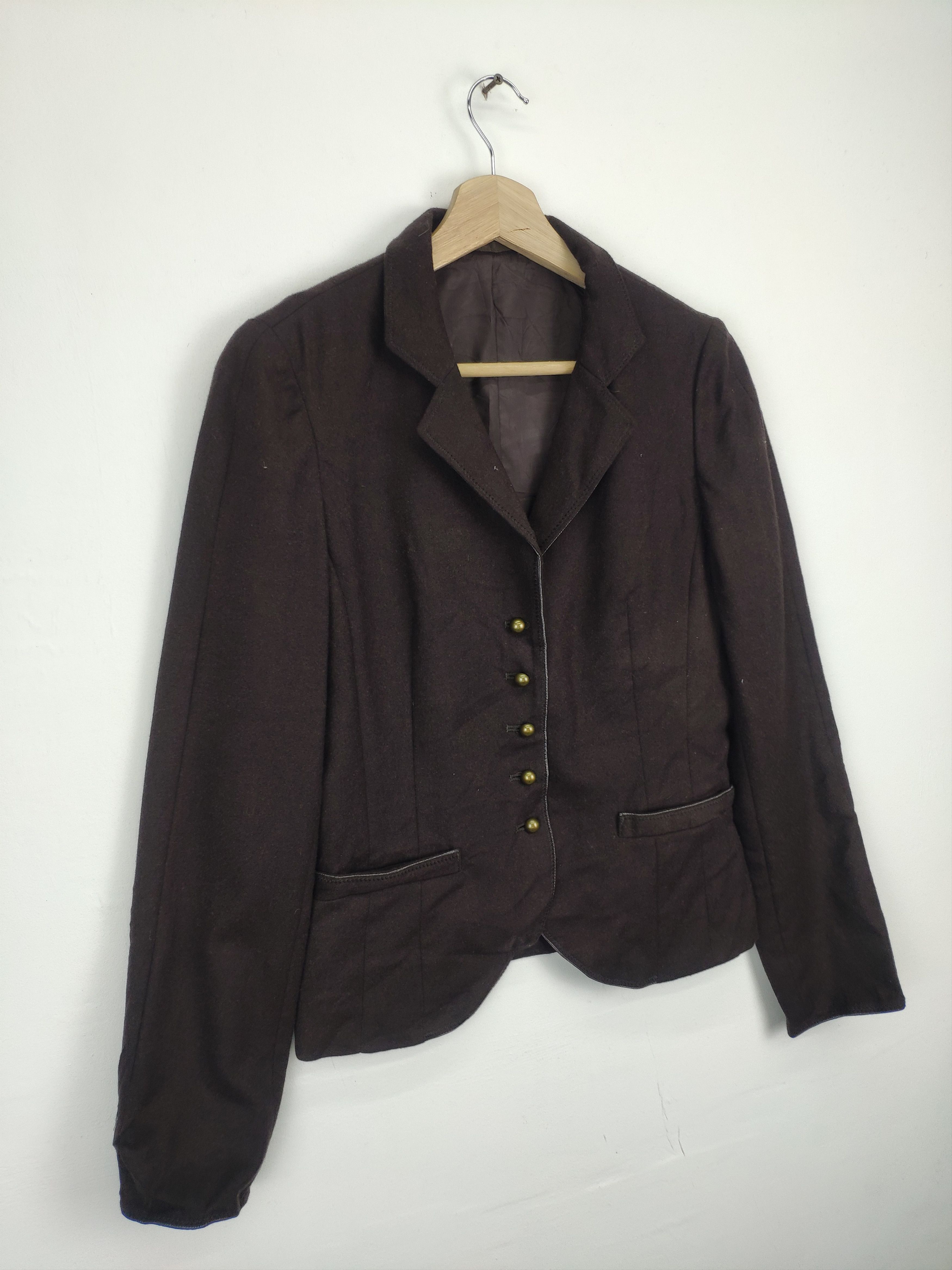 Designer × Japanese Brand Vintage Wool Cardigan Blazer Jacket Balenciaga Style Size S / US 4 / IT 40 - 6 Thumbnail