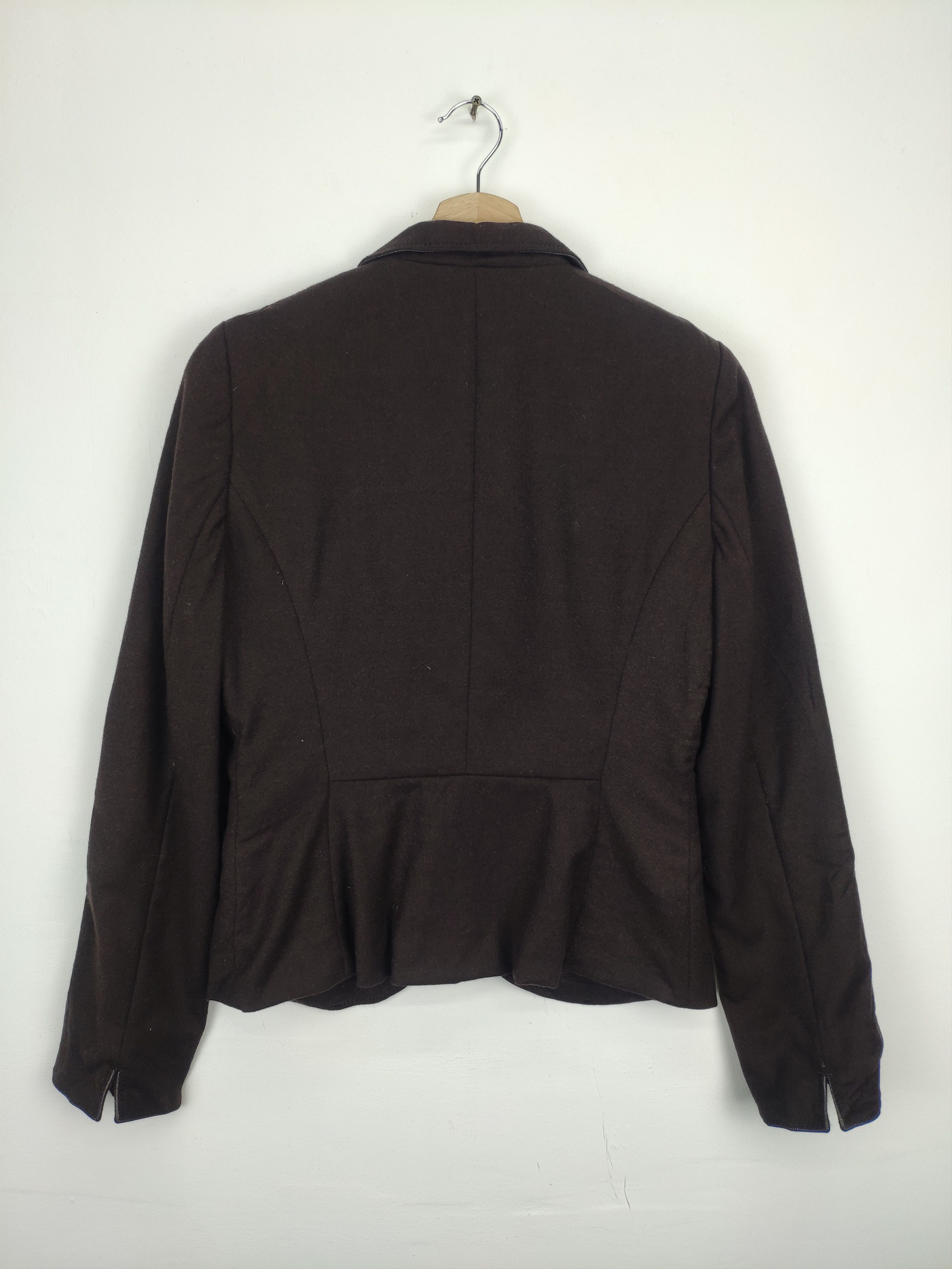 Designer × Japanese Brand Vintage Wool Cardigan Blazer Jacket Balenciaga Style Size S / US 4 / IT 40 - 2 Thumbnail