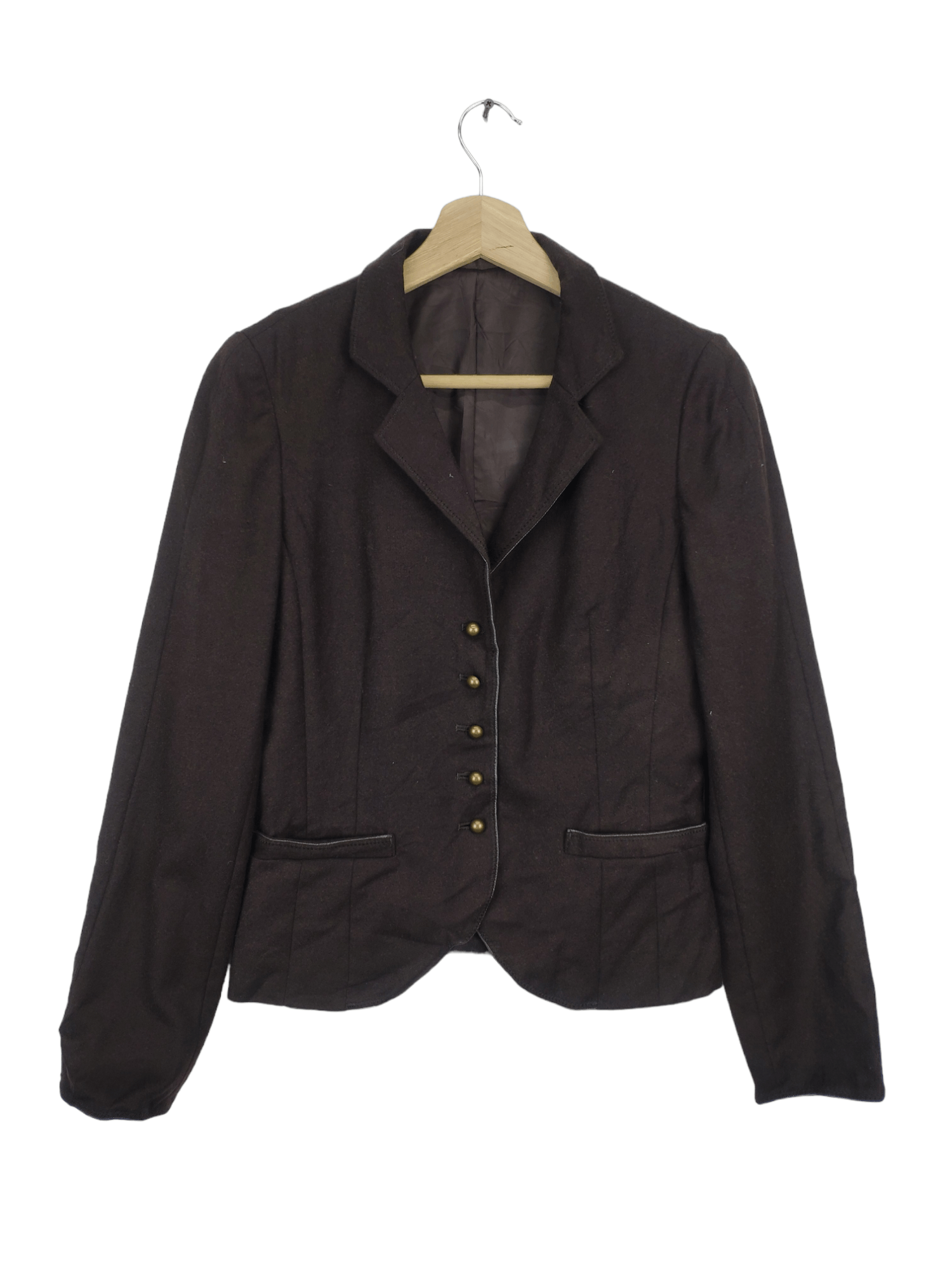 Designer × Japanese Brand Vintage Wool Cardigan Blazer Jacket Balenciaga Style Size S / US 4 / IT 40 - 1 Thumbnail