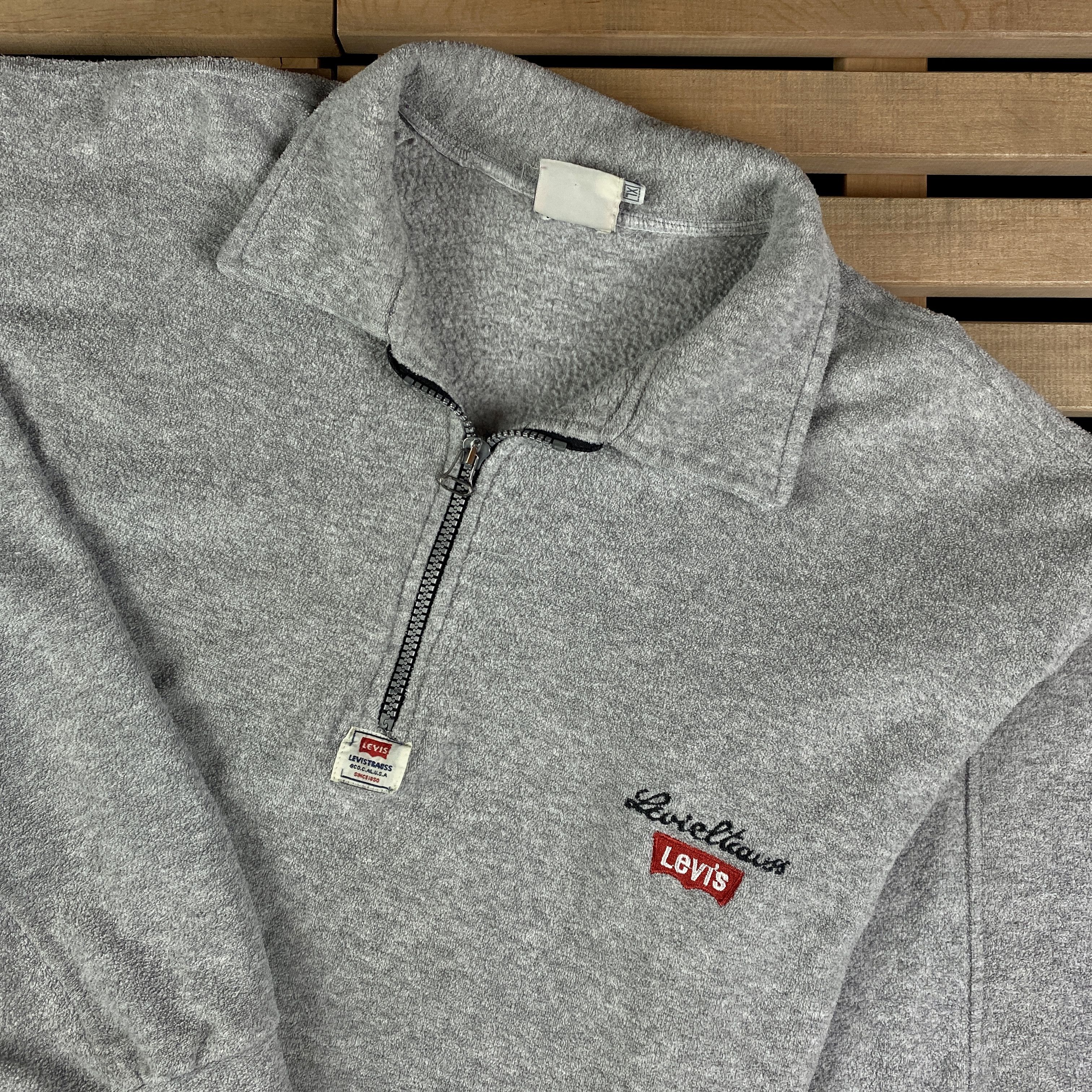 Levi's × Levi's Vintage Clothing × Vintage Mens Zip Fleece Jumper Sweatshirt Levi’s Vintage Size XL Size US XL / EU 56 / 4 - 2 Thumbnail
