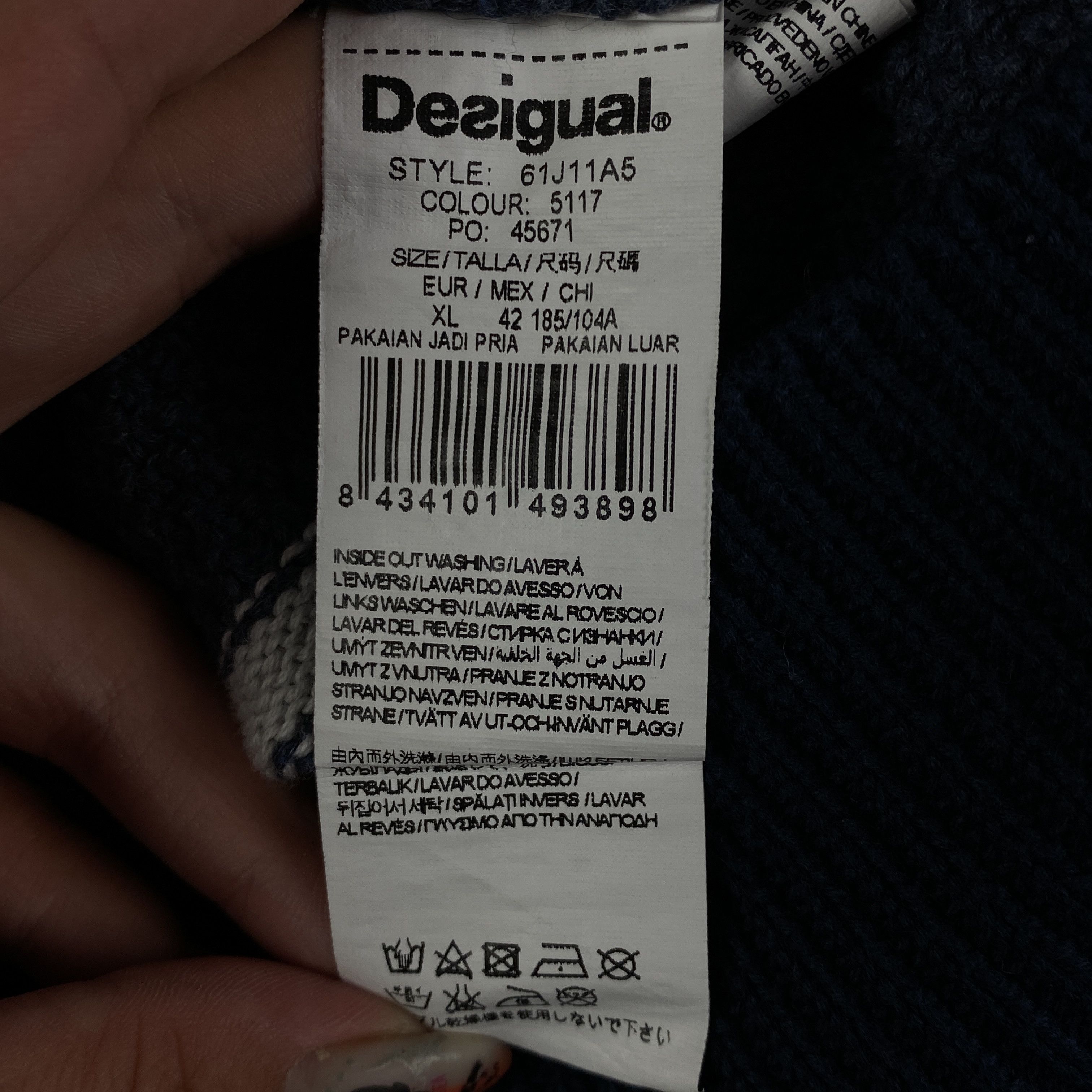 Desigual Mens Sweatshirt Desigual Size XL Size US XL / EU 56 / 4 - 5 Thumbnail