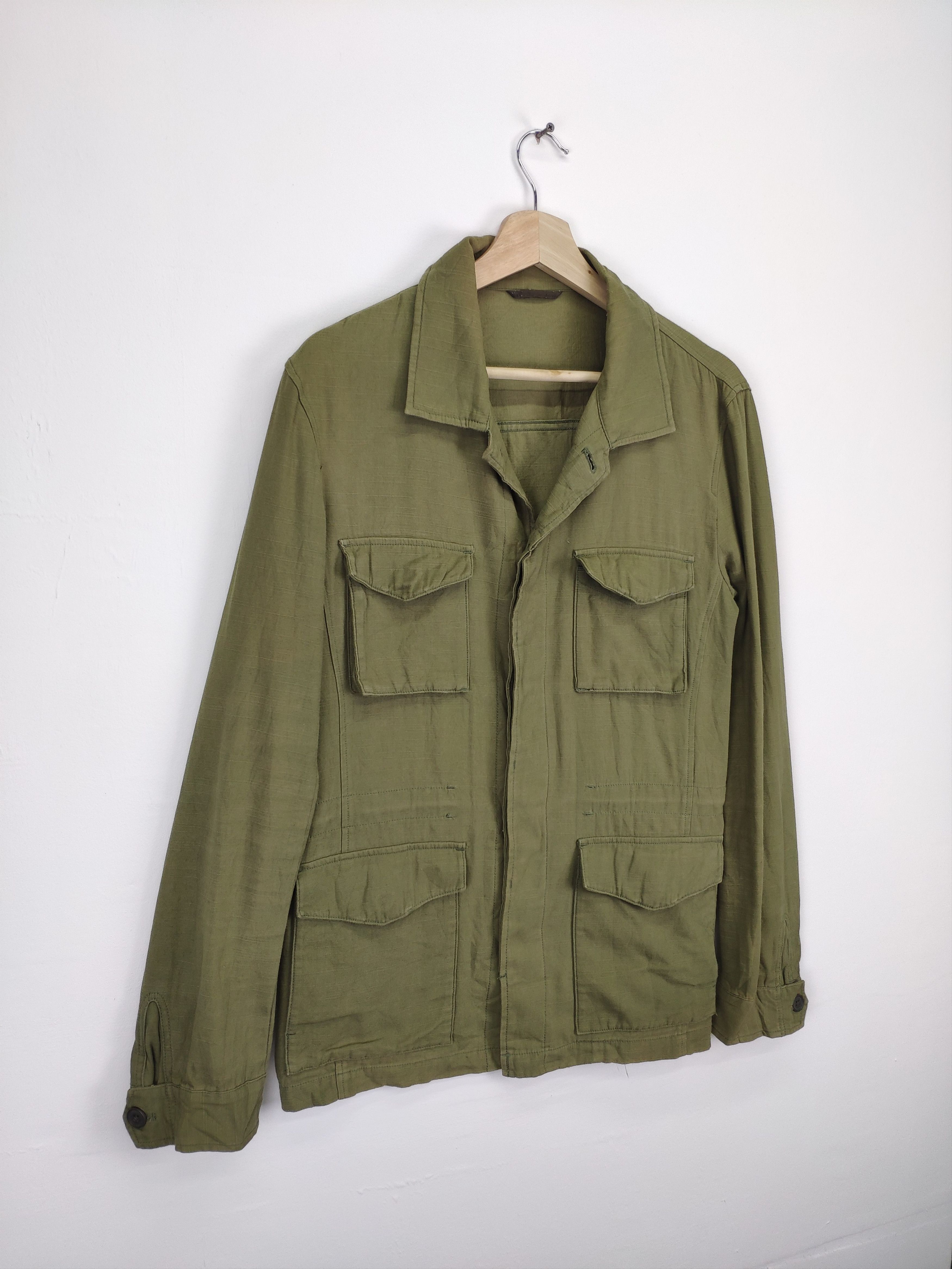 Designer × Michel Klein Michel Klein Shirt Button Up Army Style Size M / US 6-8 / IT 42-44 - 3 Thumbnail