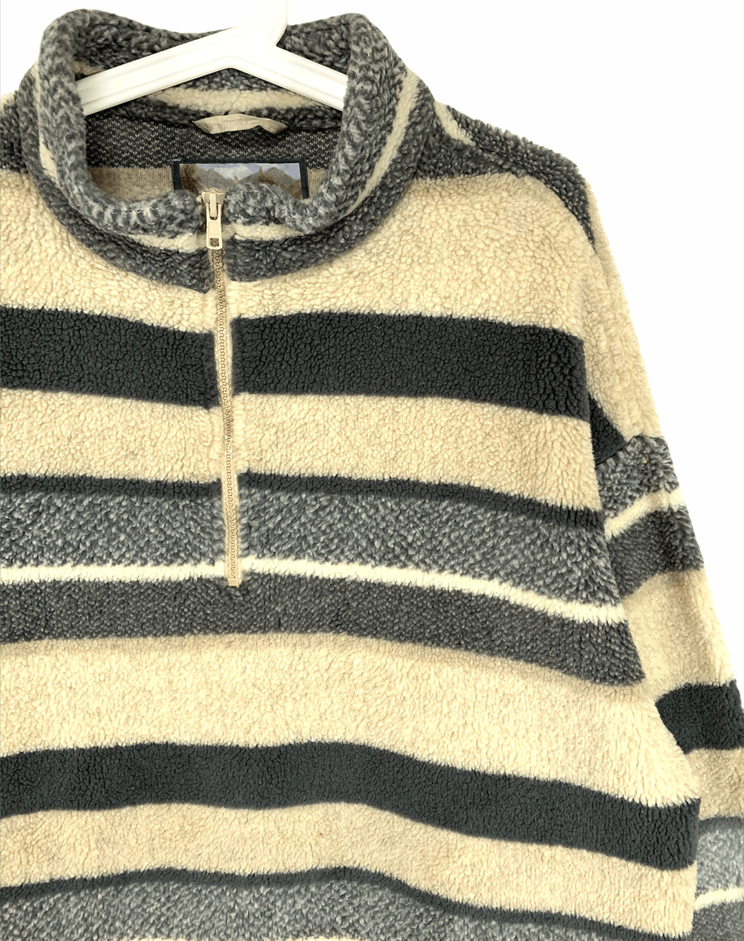 Designer × Japanese Brand × OVER THE STRiPES Flying scotsman stripe fleece pullover Size US L / EU 52-54 / 3 - 3 Thumbnail