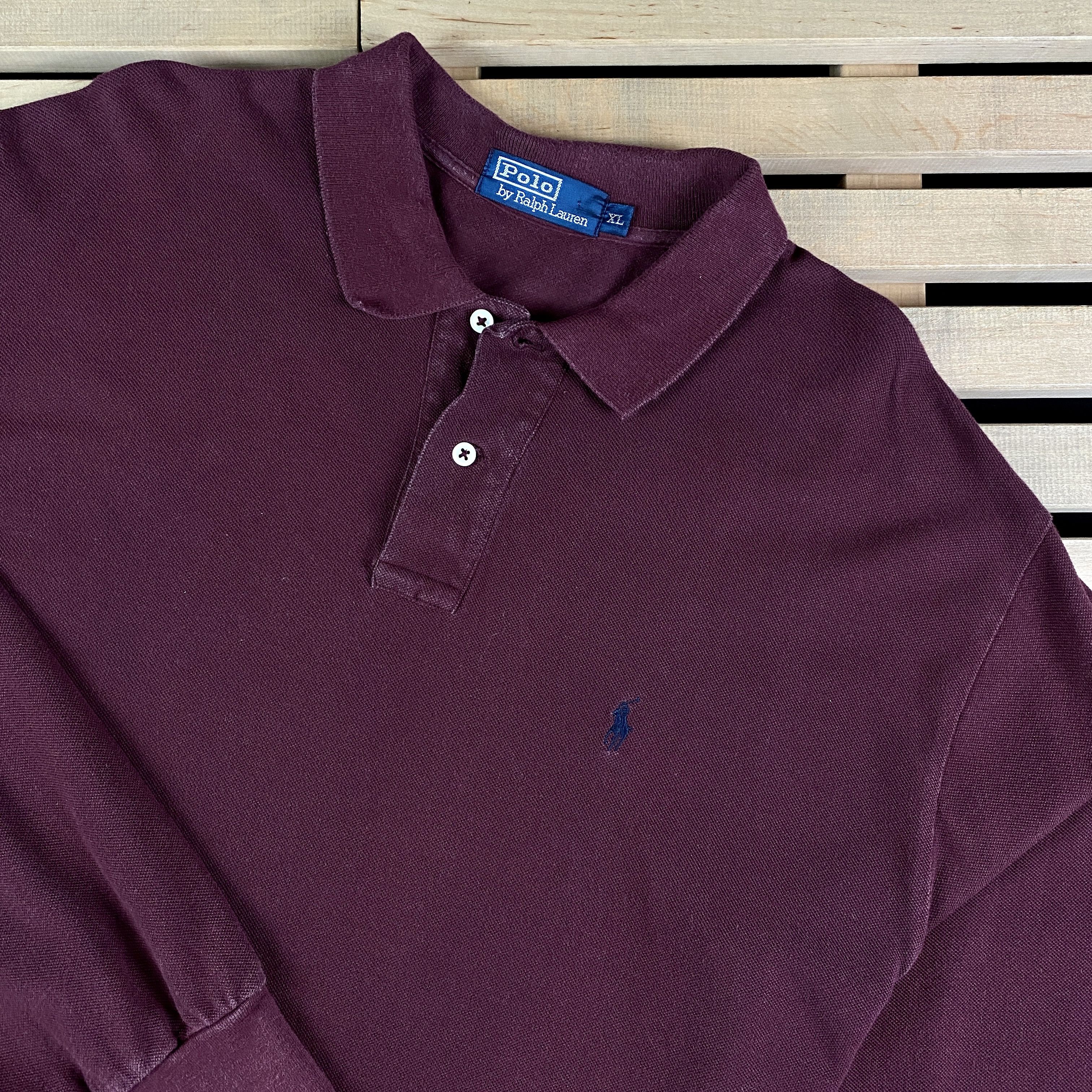 Polo Ralph Lauren × Ralph Lauren × Vintage Mens Long Sleeve Polo Ralph Lauren Vintage Size XL Size US XL / EU 56 / 4 - 2 Thumbnail