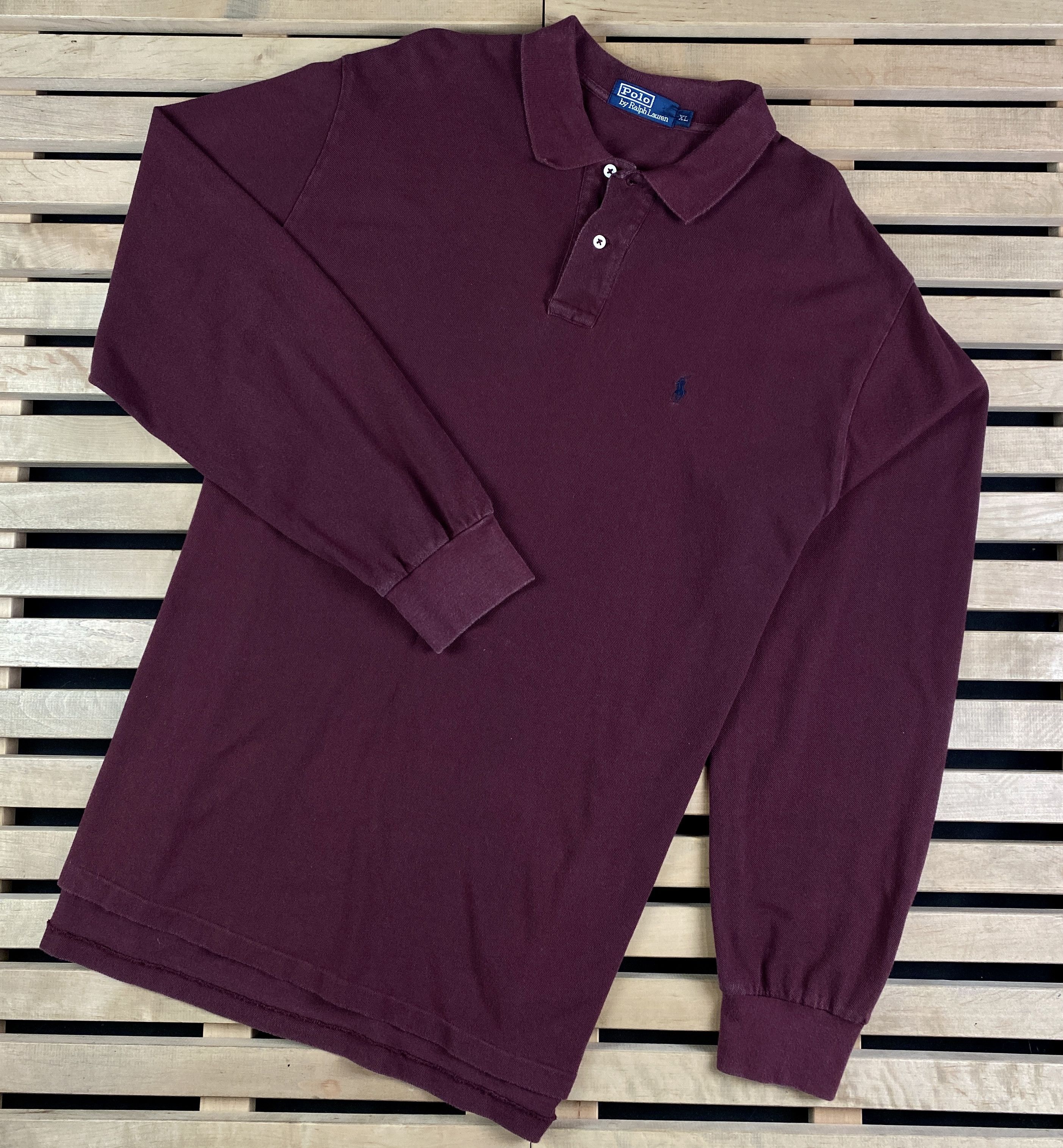 Polo Ralph Lauren × Ralph Lauren × Vintage Mens Long Sleeve Polo Ralph Lauren Vintage Size XL Size US XL / EU 56 / 4 - 1 Thumbnail
