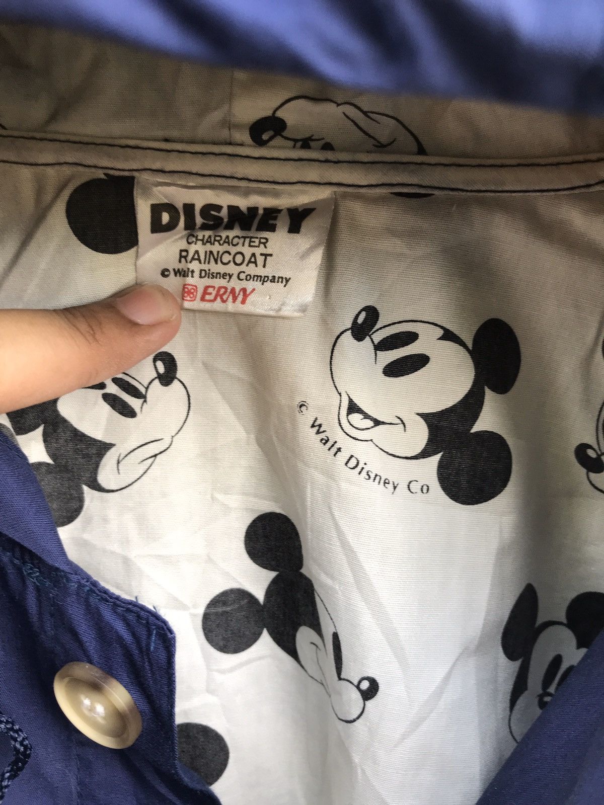 Disney × Mickey Mouse × Vintage Vintage 90s Disney Mickey Mouse Raincoat Light Jacket Size US M / EU 48-50 / 2 - 7 Thumbnail