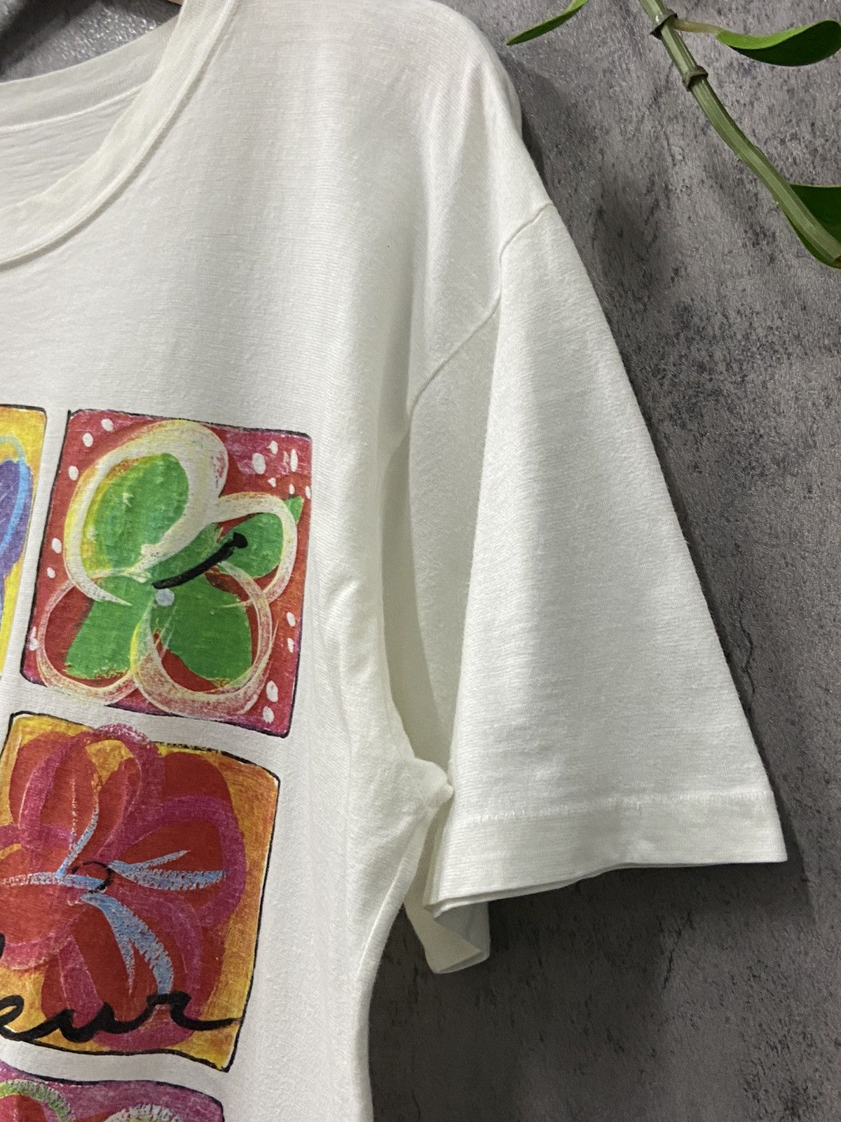 Vintage Vintage 90’s Art Hibiscus Painting Single Stitch Tshirt Size US M / EU 48-50 / 2 - 5 Thumbnail