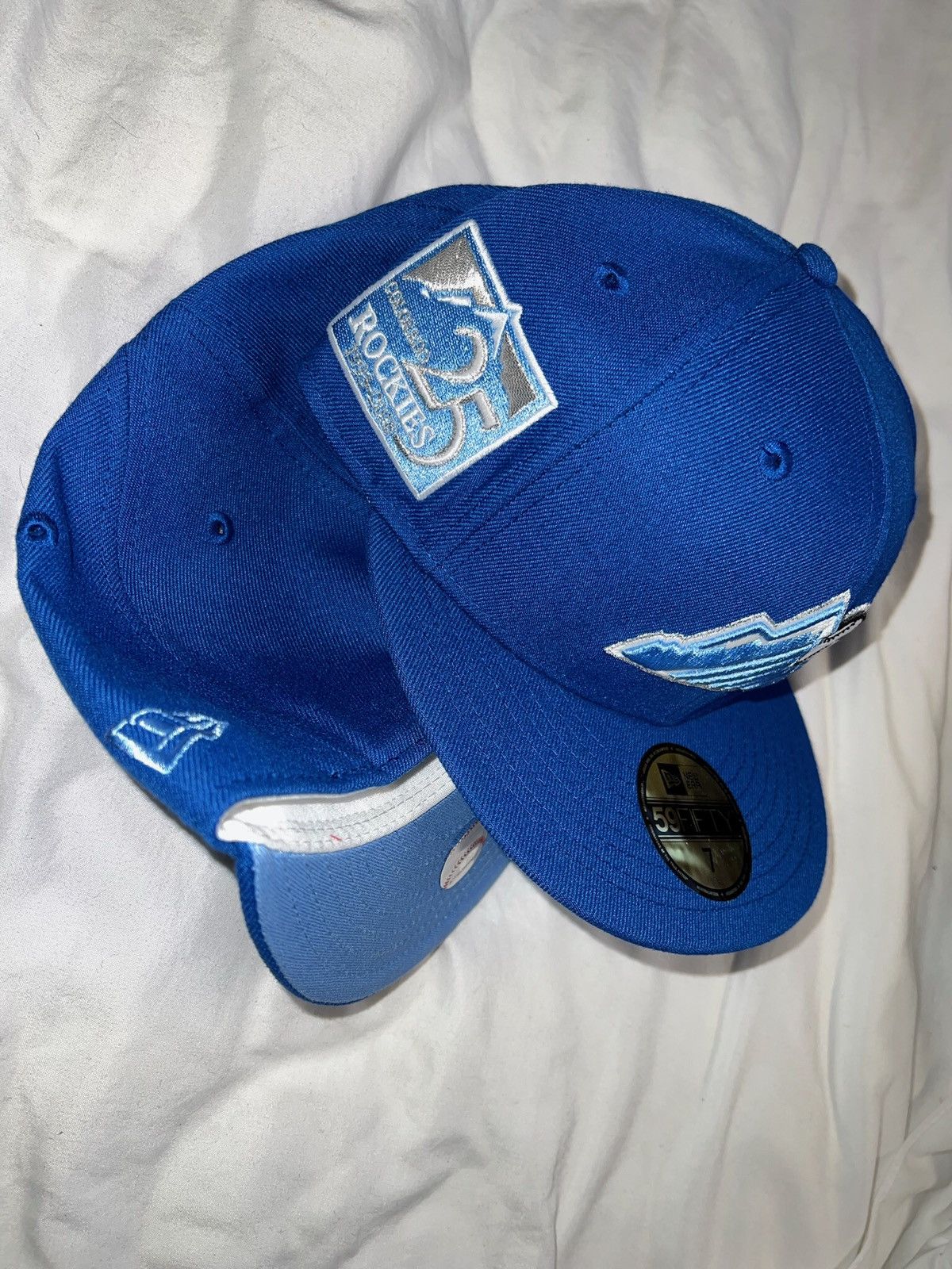 New Era Exclusive Colorado Rockies Fitted Blue Rockies Icy Blue SZ 8 Size ONE SIZE - 2 Thumbnail