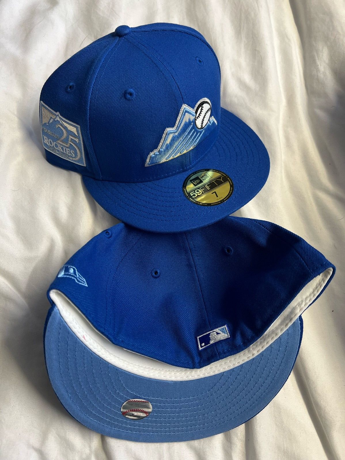 New Era Exclusive Colorado Rockies Fitted Blue Rockies Icy Blue SZ 8 Size ONE SIZE - 6 Thumbnail
