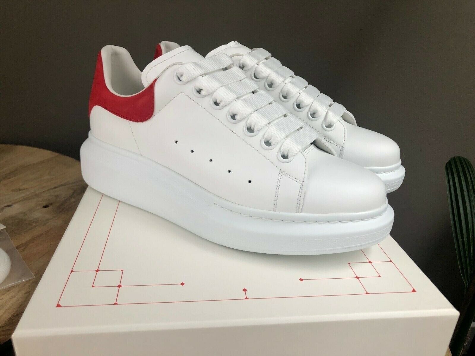 image of Alexander Mcqueen White And Red Sneakers New Size 41, Women's