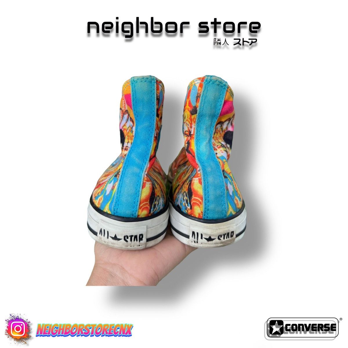 Converse × Vintage Jimi Hendrix Converse All Star Chuck Taylor Hi Top Sneakers Size US 9.5 / EU 42-43 - 7 Thumbnail