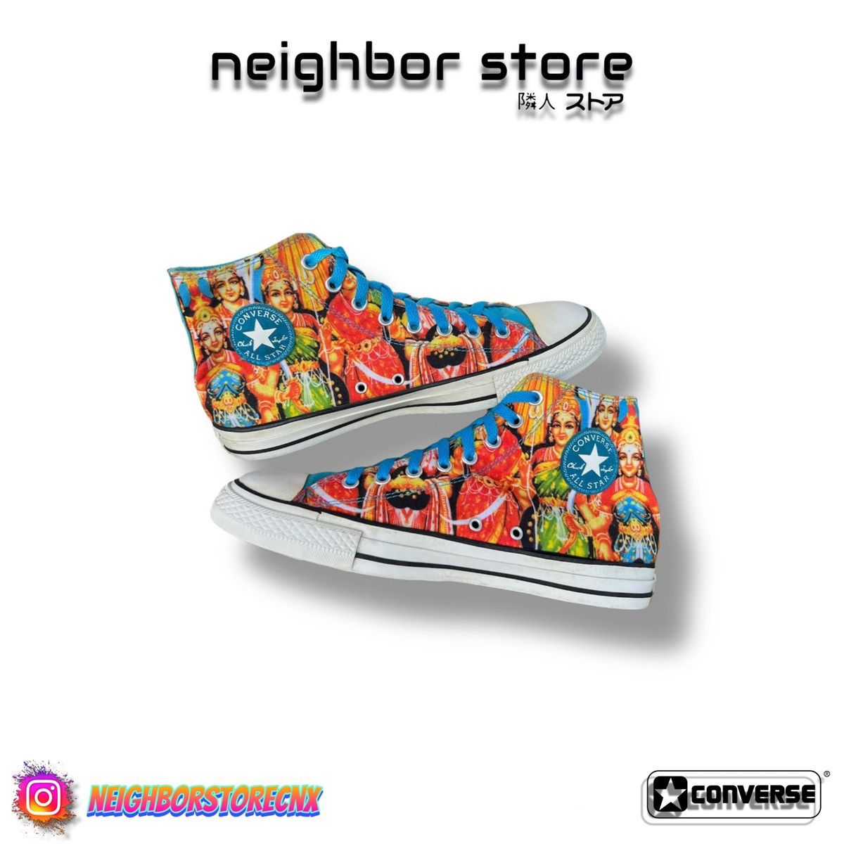 Converse × Vintage Jimi Hendrix Converse All Star Chuck Taylor Hi Top Sneakers Size US 9.5 / EU 42-43 - 4 Thumbnail