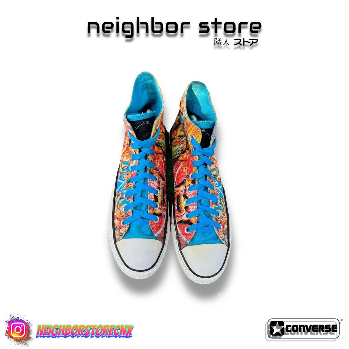 Converse × Vintage Jimi Hendrix Converse All Star Chuck Taylor Hi Top Sneakers Size US 9.5 / EU 42-43 - 2 Thumbnail