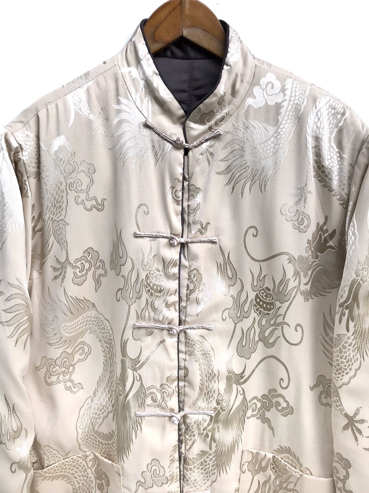 Japanese Brand Vintage Silk Dragon Embroidered Reversible Cheongsam Size US L / EU 52-54 / 3 - 10 Thumbnail